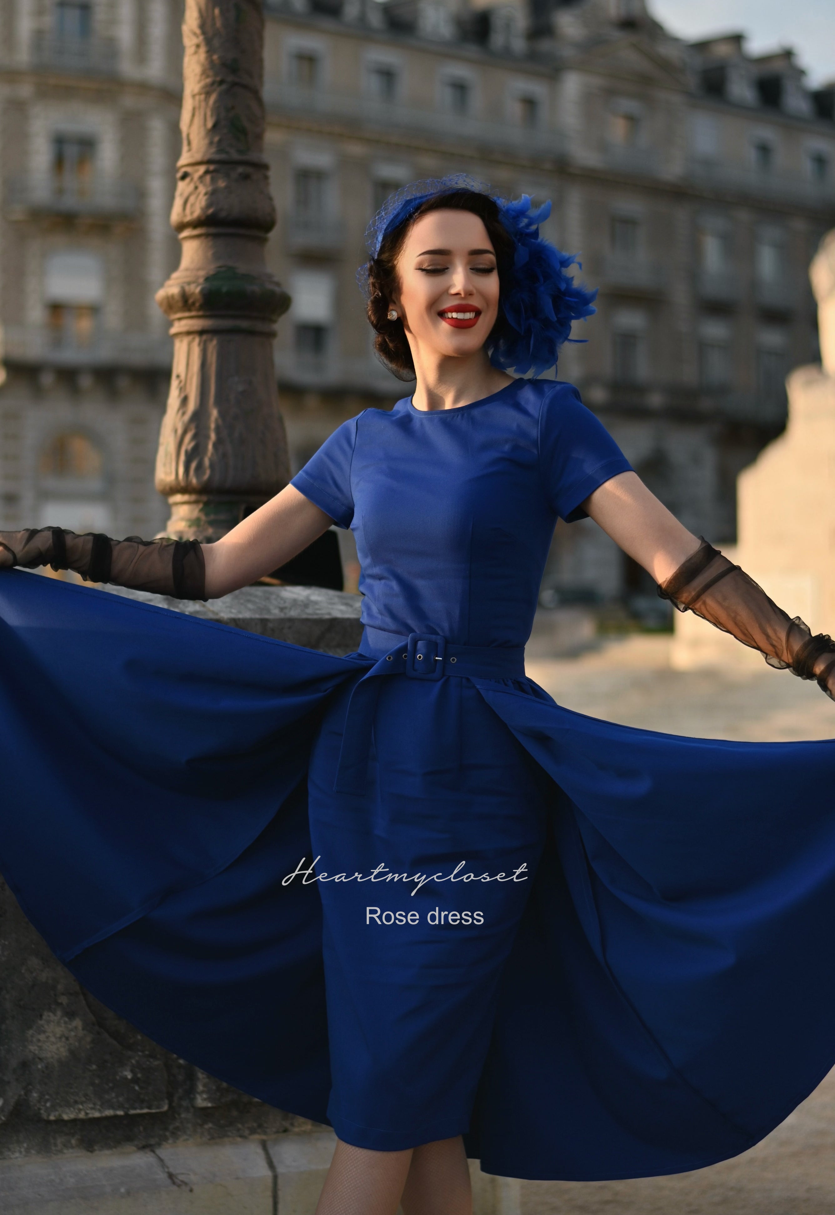 Elegant ROSE Pencil Dress with Detachable Skirt Wrap - Perfect for Office, Cocktail Parties & Special Occasions