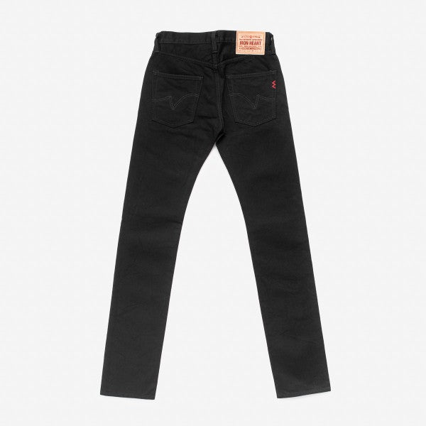 Iron Heart IH 777S 142bb 14oz Selvedge Denim Slim Tapered Cut Jeans - Black/Black | Premium Raw Denim for Men | Perfect for Casual Wear, Motorcycle Riding & Urban Fashion