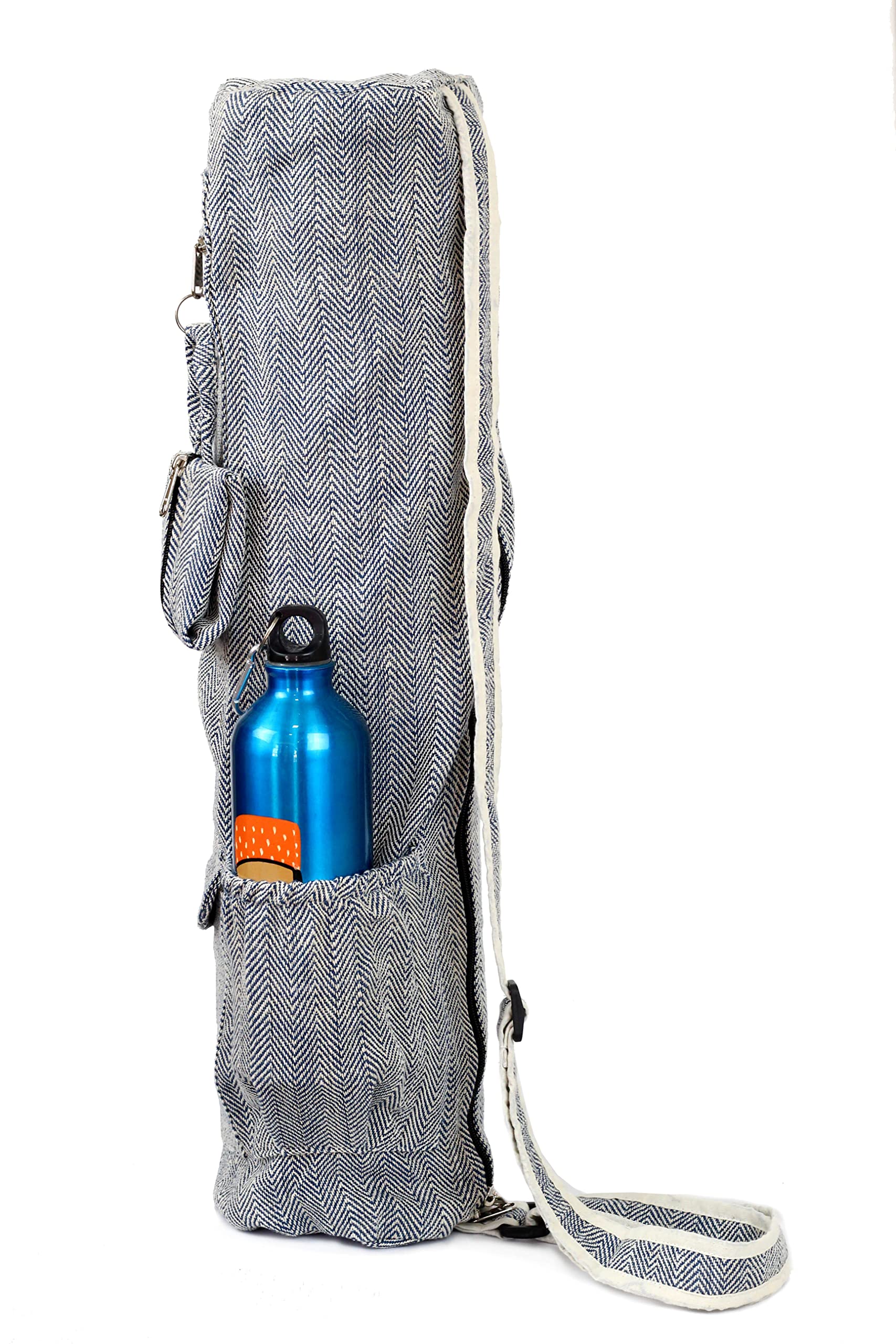 Eco-Friendly Hemp Yoga Mat Bag with Full-Zip - Fits Up to 26 Inch Yoga Mats - Perfect for Yoga, Pilates, Gym & Travel Accessories