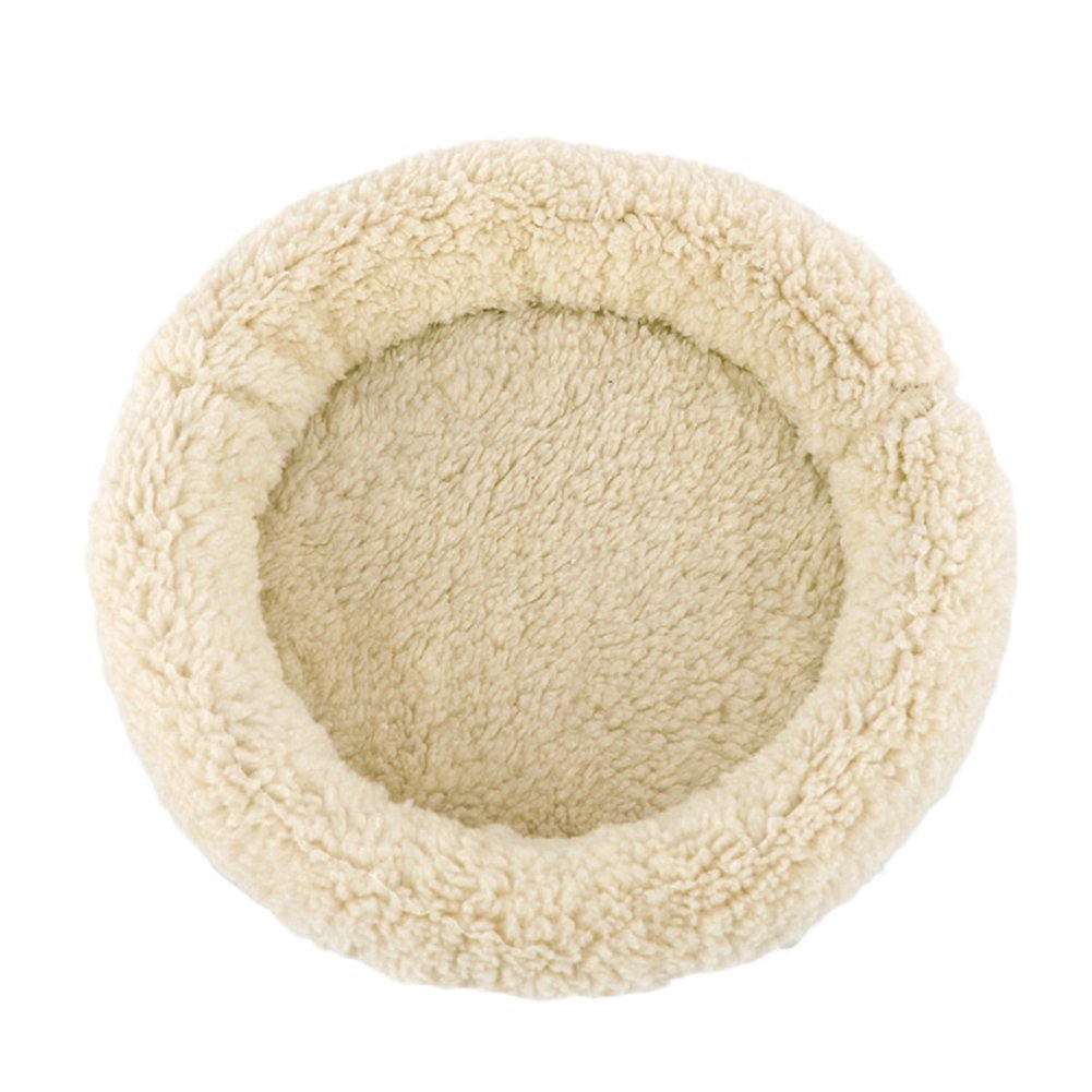 Soft Plush Guinea Pig Bed - Cozy Hamster Cage Mat for Small Animals - Warm Winter Sleeping Pad (1PC, Beige) - Perfect for Cages, Hutches & Pet Playpens