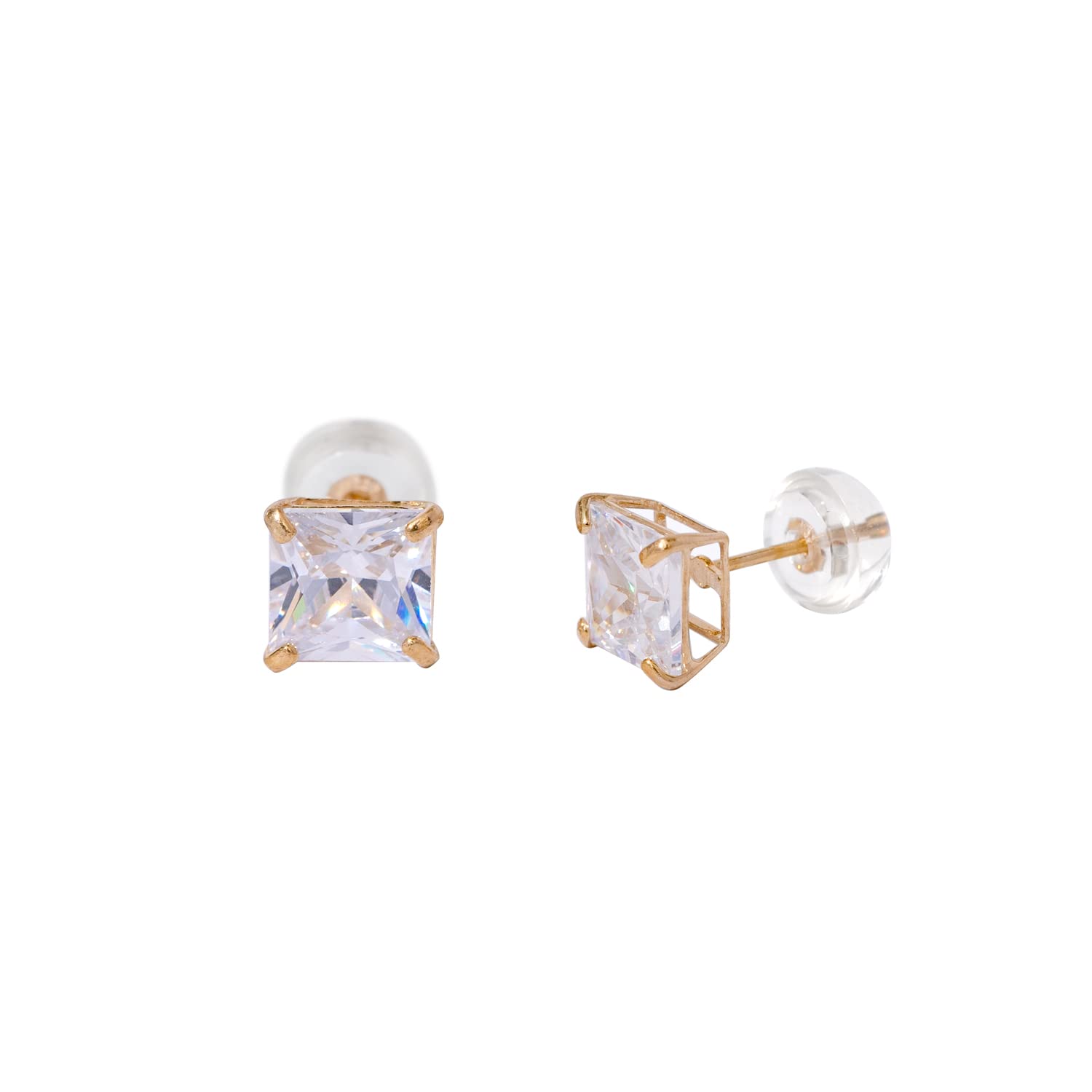 Swarovski Zirconia Square Stud Earrings for Women - Hypoallergenic 925 Sterling Silver Earrings - Elegant Cubic Zirconia Jewelry Gift for Birthday, Anniversary, Wedding & Special Occasions