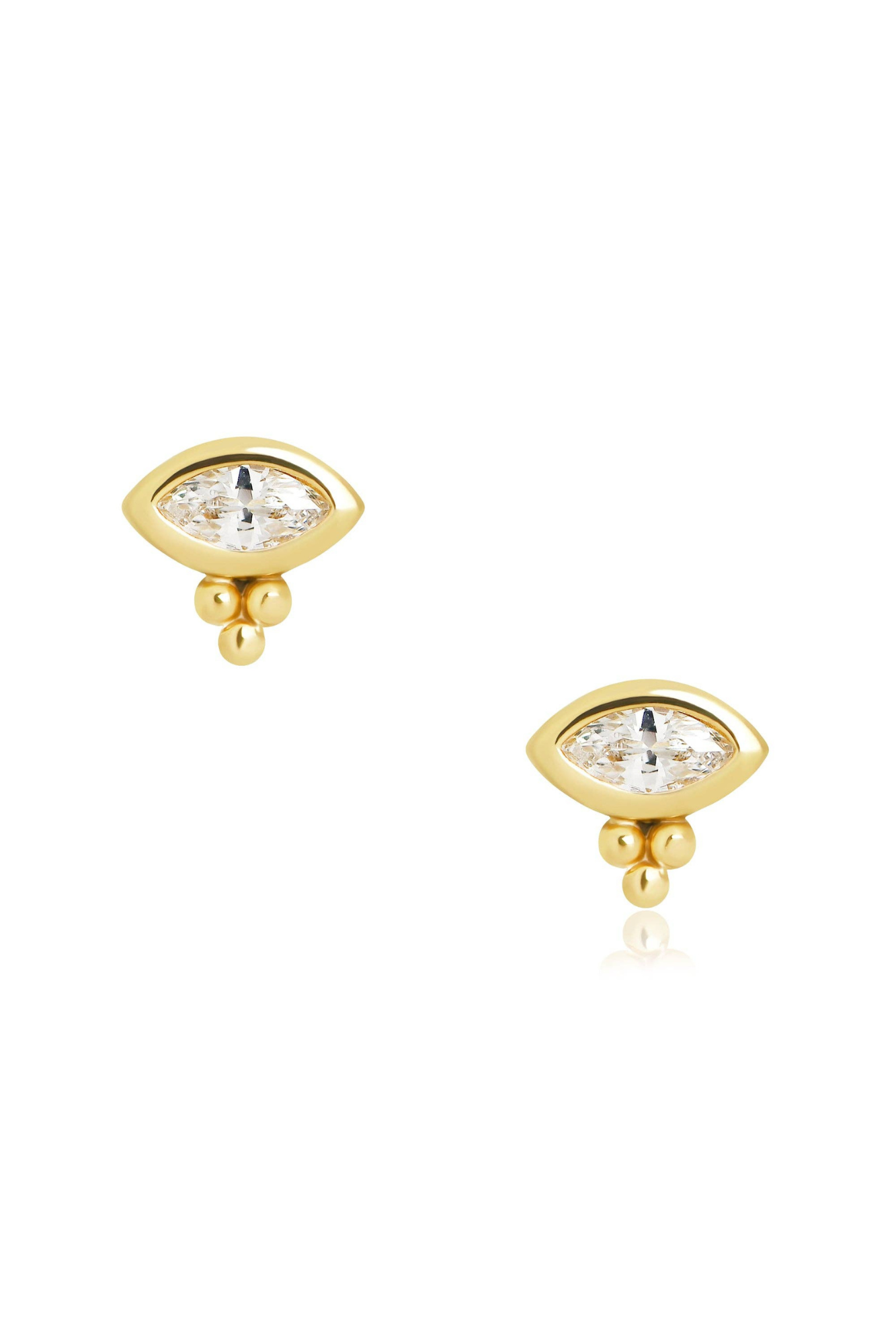 Jocelyn Marquise Stud Earrings - Genuine Cubic Zirconia Jewelry for Women | Perfect for Weddings, Parties & Everyday Elegance