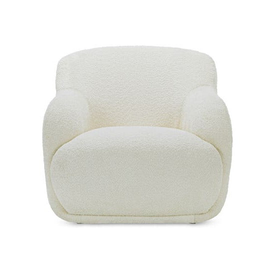 Stevie Lounge Chair - Cream Upholstered Modern Accent Chair for Living Room, Bedroom & Office | Comfortable Reading & Relaxation Chair