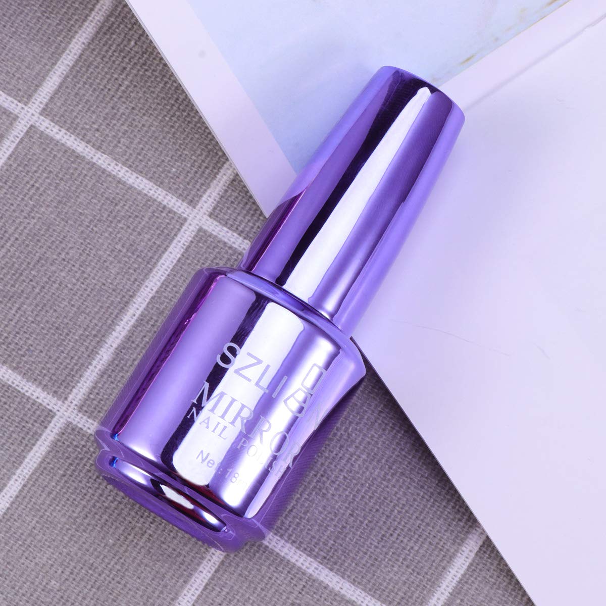 Lurrose Mirror Nail Polish - Metallic Purple Blue Gel Nail Varnish for Nail Art | Long Lasting High Shine Manicure & Pedicure | Perfect for Parties, Weddings, and Special Occasions
