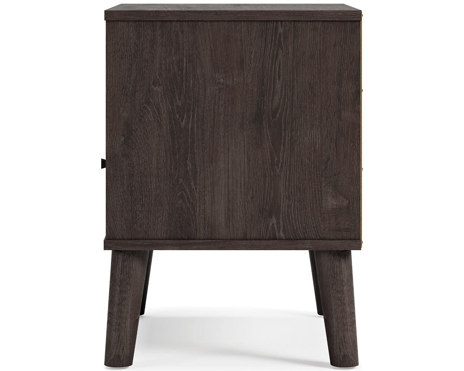 Signature Design by Ashley Piperton Modern Replicated Sugarberry 1-Drawer Nightstand in Black - Stylish Bedside Table for Bedroom Decor & Storage