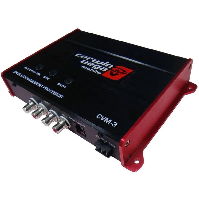 Cerwin Vega CVM3 2-Channel Preamp with Digital Bass Enhancer - High-Quality Audio Inputs & Outputs for Car Audio and Home Theater Systems