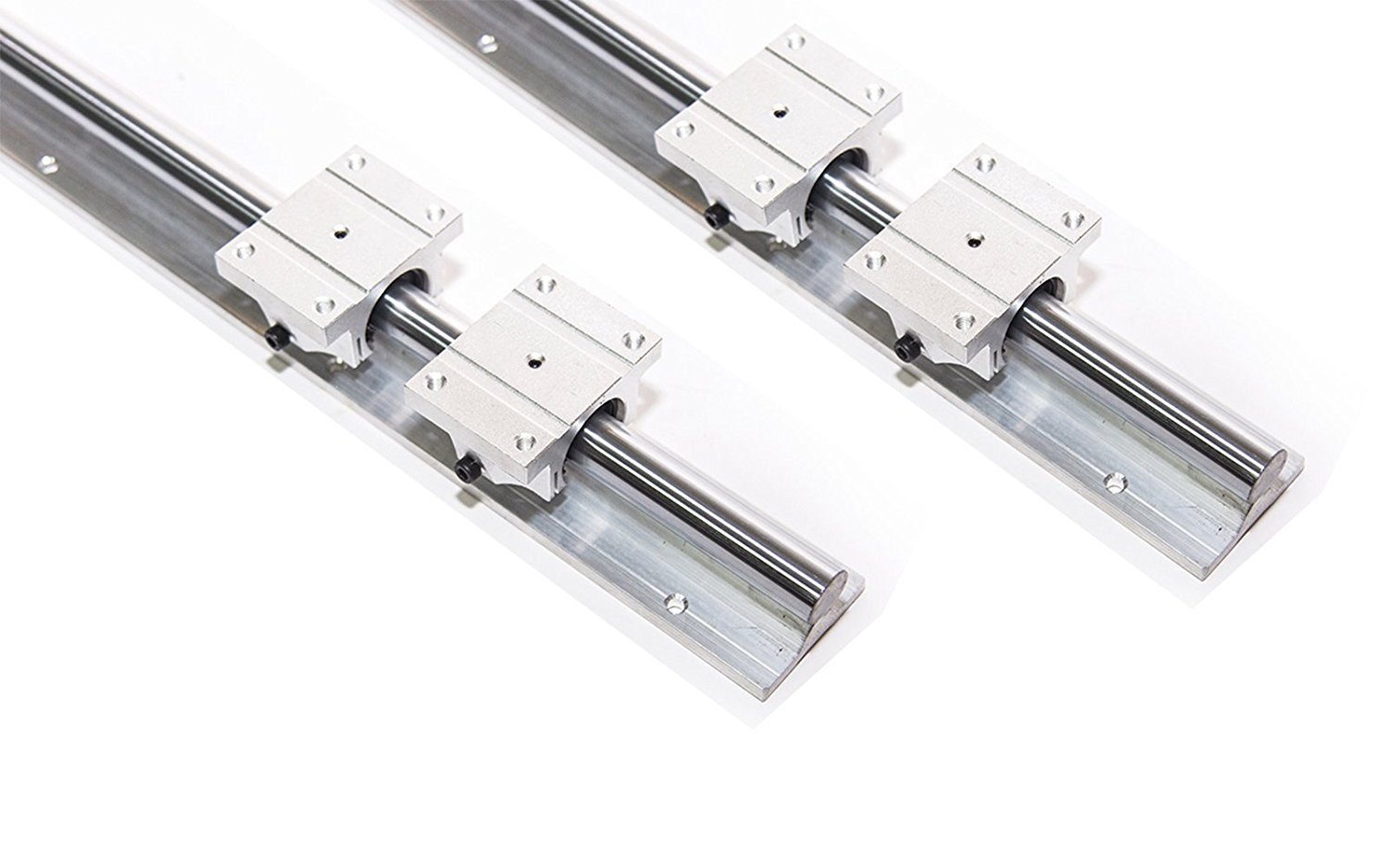 TEN-HIGH TBR16 600mm Linear Guide Rail - 2pcs Rails + 4pcs TBR16UU Bearing Blocks - High Precision Linear Motion Slide for CNC Machines, 3D Printers, Laser Cutters & Industrial Automation - Perfect for DIY Projects and Professional Manufacturing