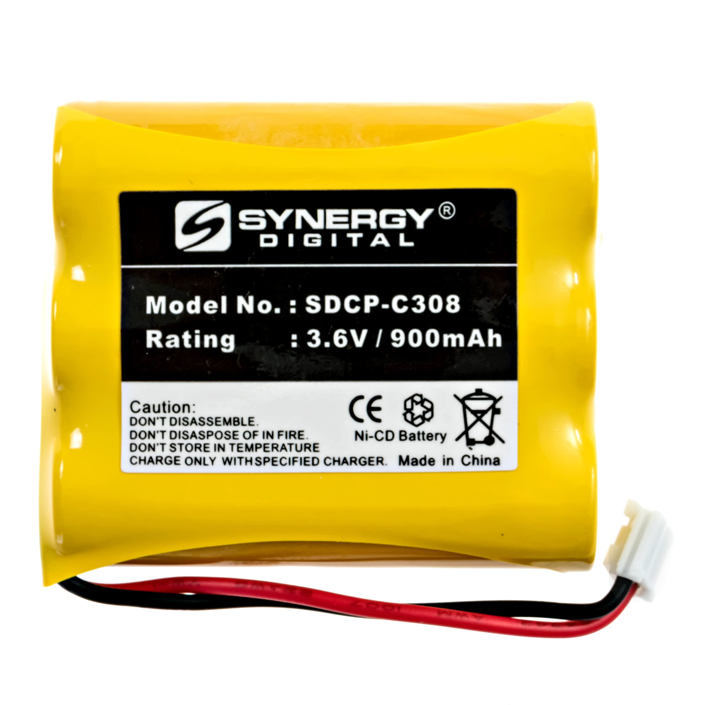 Synergy Digital Cordless Phone Batteries (4-Pack) - 3.6V 900mAh Ni-CD Replacement Battery for RCA 25846EE1 & Vtech 80-5071-00-00 Phones - Perfect for Home, Office, and Business Landline Systems