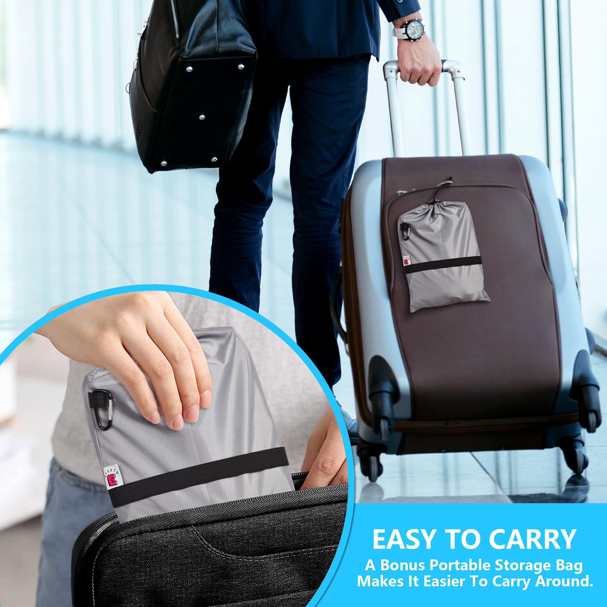 Premium Memory Foam Airplane Foot Rest & Hammock - 2-in-1 Portable Travel Leg Support for Long Flights | Ergonomic Foot Cushion & Desk Foot Rest | Perfect for Airplane, Office & Home Use