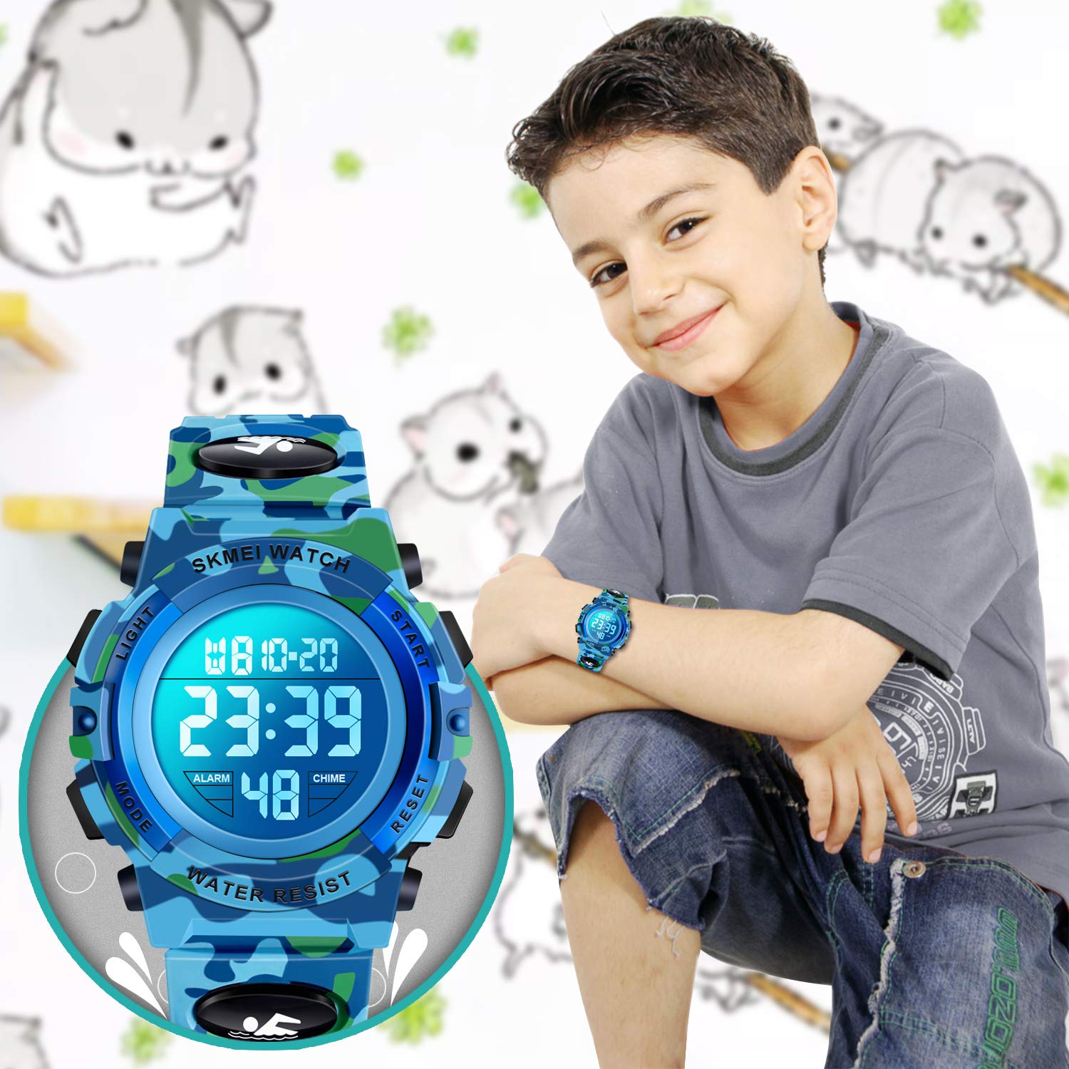 Waterproof LED Digital Watch for Kids - Best Children's Gift for Boys & Girls - Perfect for Swimming, Outdoor Play & Daily Use
