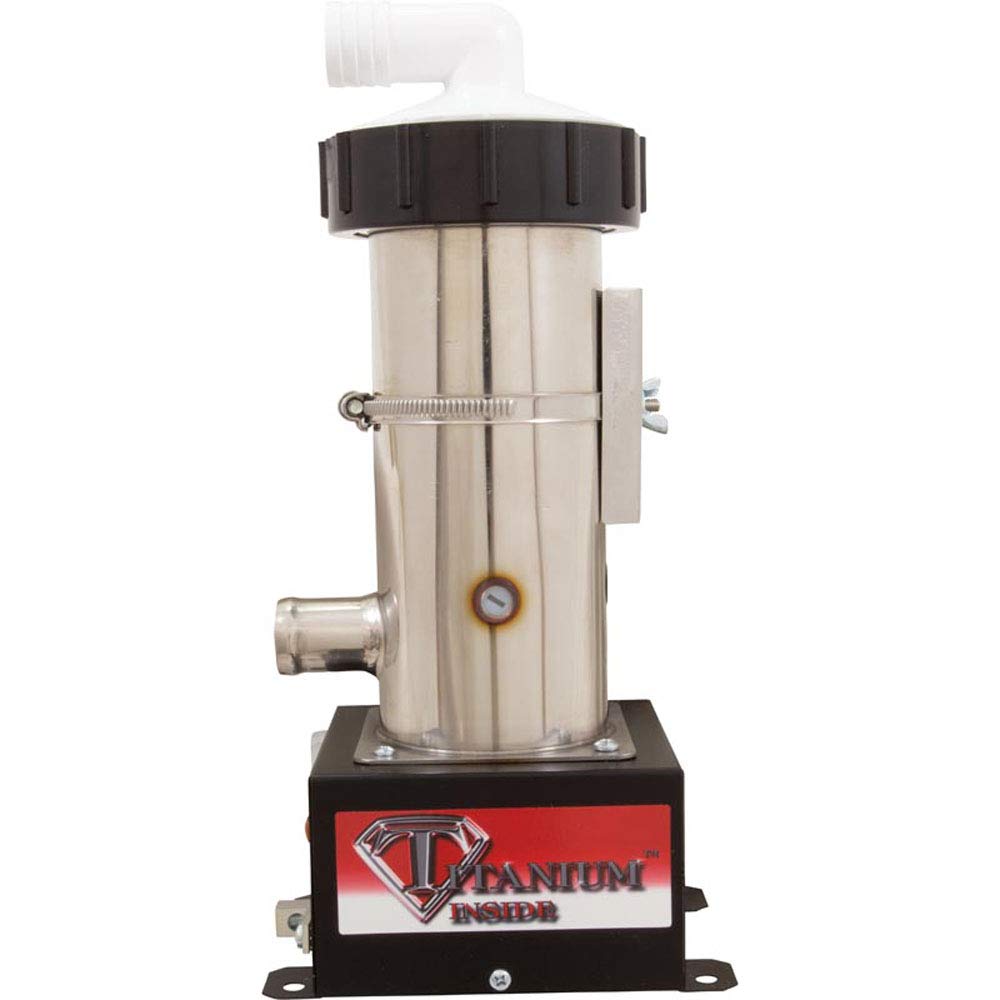 Hydro Quip 4.0kW Vertical Low Flow Water Heater Replacement - Universal Rite-Fit HQ Heater for Pools, Spas & Hot Tubs | Energy Efficient Heating Solution
