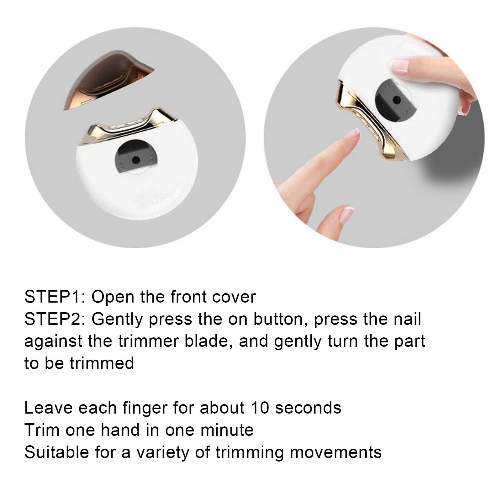 Electric Nail Clipper for Kids & Adults - Automatic Rechargeable Nail Trimmer with LED Light - Portable Travel Nail Clippers for Toenails & Fingernails - Perfect for Home, Travel, and Salon Use