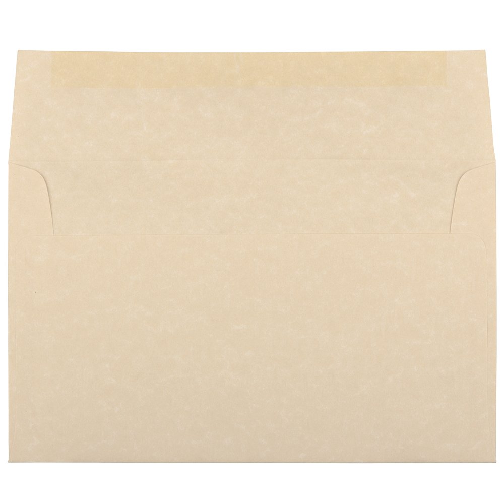 JAM PAPER A10 Parchment Invitation Envelopes 6x9.5 Inches - Eco-Friendly Brown Recycled Paper - Bulk Pack of 500 for Wedding, Party & Business Events - Perfect for Greeting Cards, RSVPs & Formal Correspondence