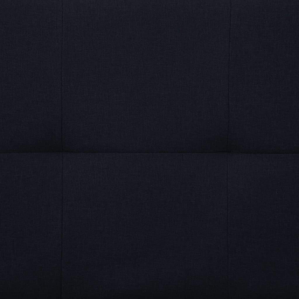 CHARMMA Convertible Sofa Bed with 2 Pillows - Black Fabric Upholstery, 19.5KG Weight - Perfect for Small Apartments, Guest Rooms & Home Offices