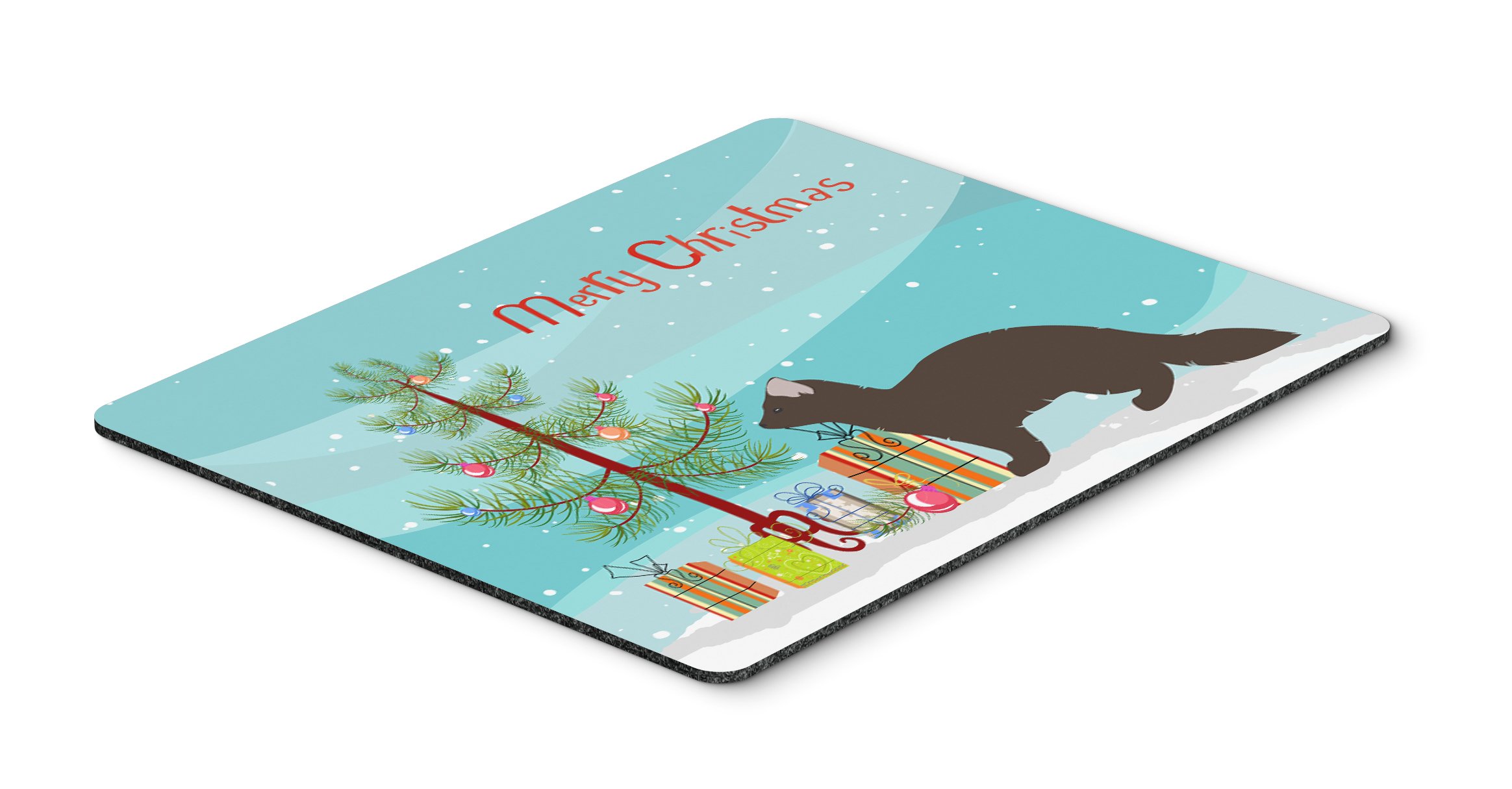 Caroline's Treasures BB9236MP Sable Marten Christmas Mouse Pad - Washable Large Desk Mat for Home Office, Gaming & Work | Non-Slip Computer Mousepad & Hot Pad Trivet | Perfect for PC, Laptop & Workspace Decor