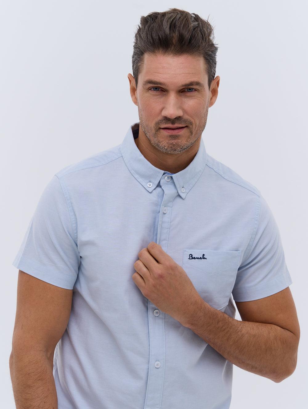 Bowdon Men's Short Sleeve Oxford Shirt - Casual Button Down Shirt for Business, Office & Summer Wear - Breathable Comfort Fit Dress Shirt for Men