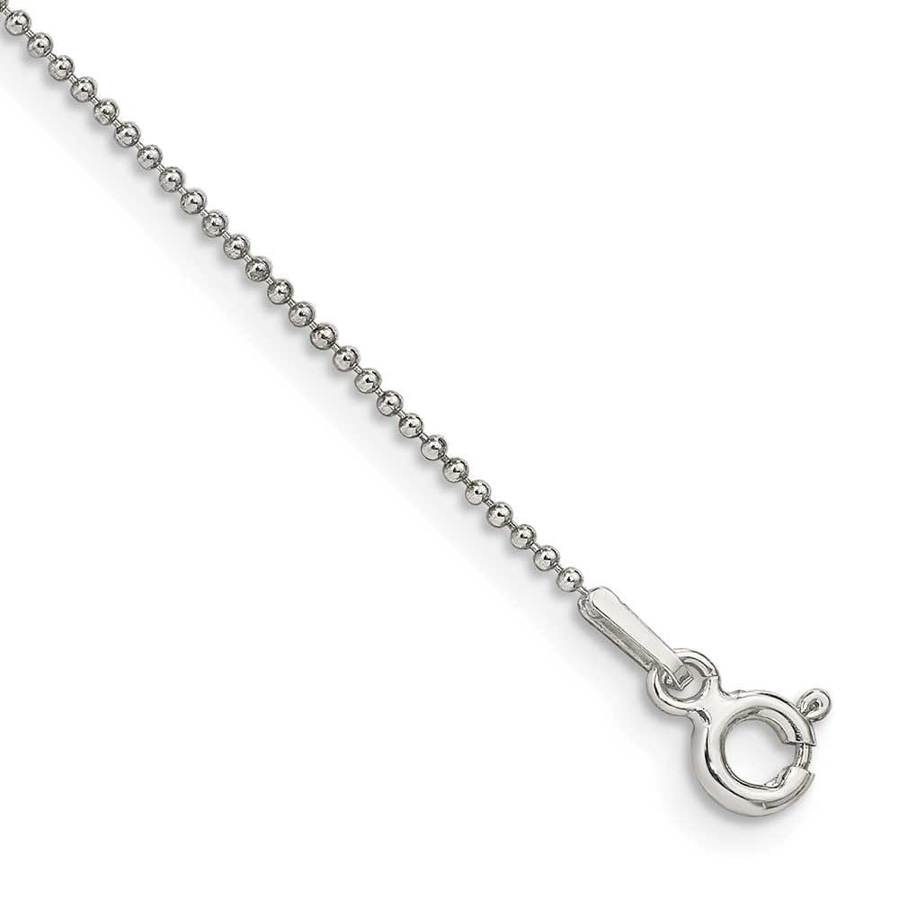 1mm Sterling Silver Beaded Chain Anklet - Dainty & Elegant Jewelry for Women | Perfect for Everyday Wear, Beach Outfits & Special Occasions