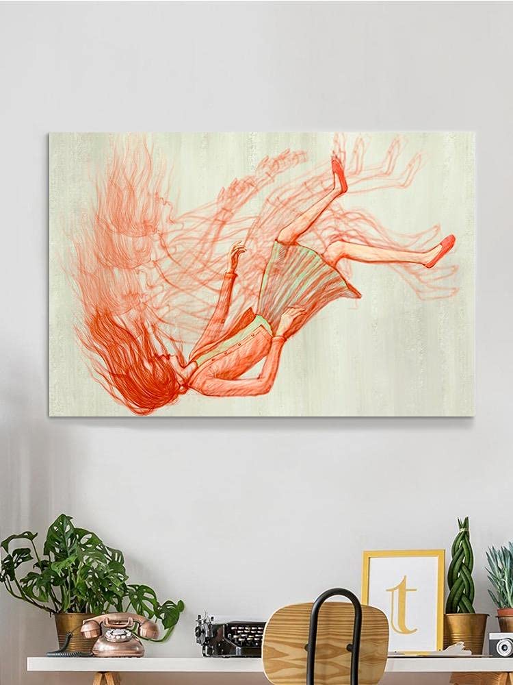 Falling Woman 20x30 Canvas Wall Art - Modern Abstract Home Decor for Living Room, Bedroom & Office