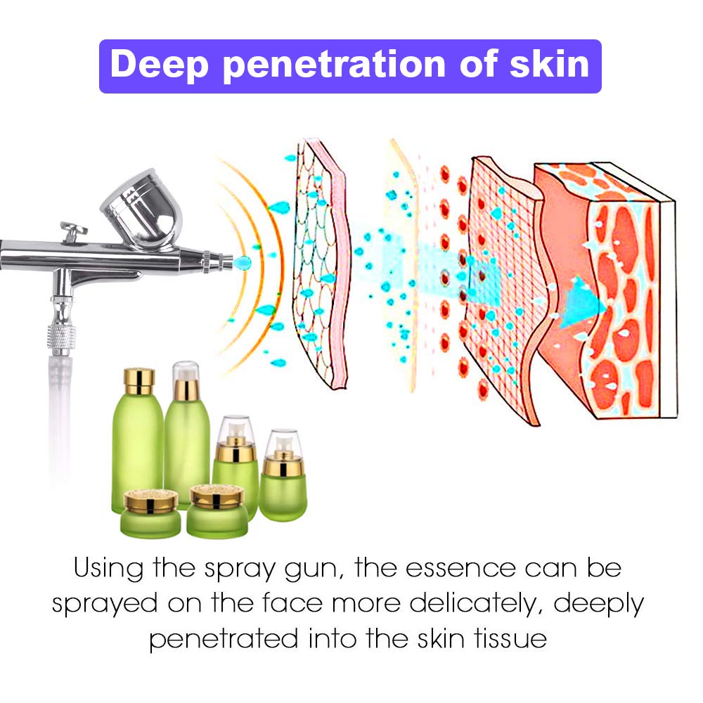 Professional Diamond Microdermabrasion Machine with Spray Gun - 3-in-1 Dermabrasion Facial Kit for Estheticians & Home Use - Exfoliation, Hydration & Skin Rejuvenation for Face & Body Care