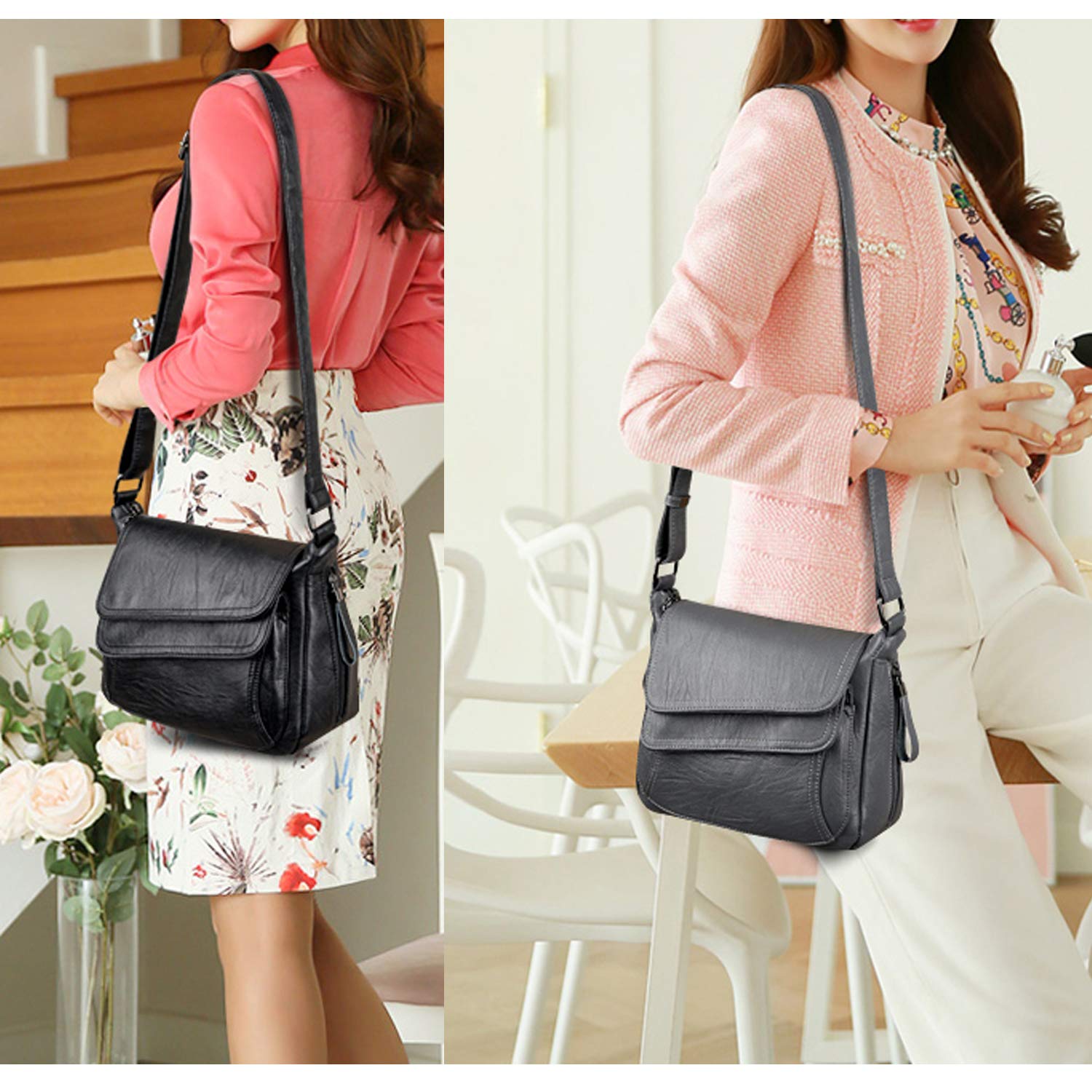 Stylish Women's Crossbody Bags - PU Leather Hobo Shoulder Purse with Multiple Pockets | Perfect for Travel, Shopping & Everyday Use