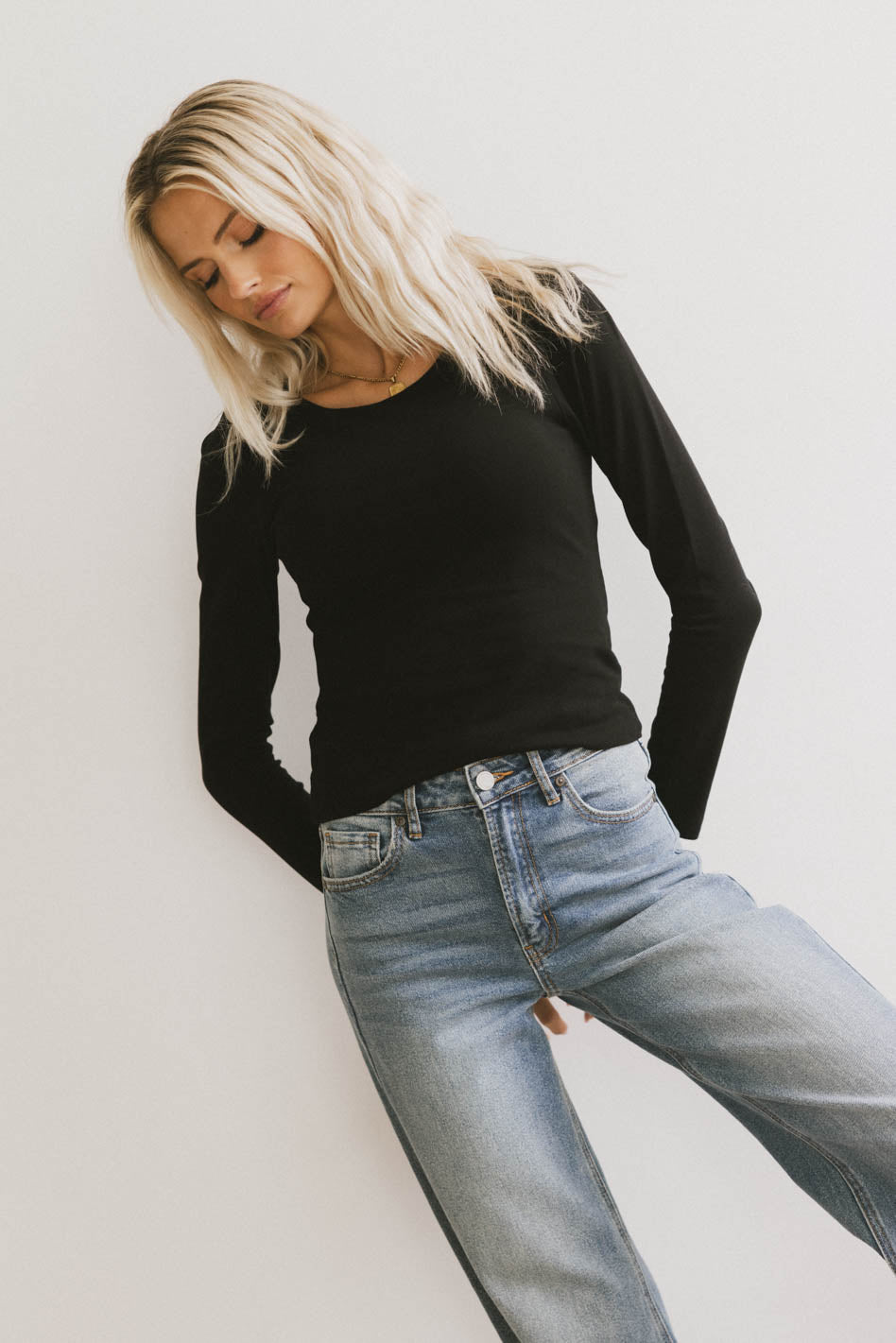 Kendra Basic Black Top for Women - Soft & Comfortable Casual Shirt - Perfect for Everyday Wear, Office & Outings