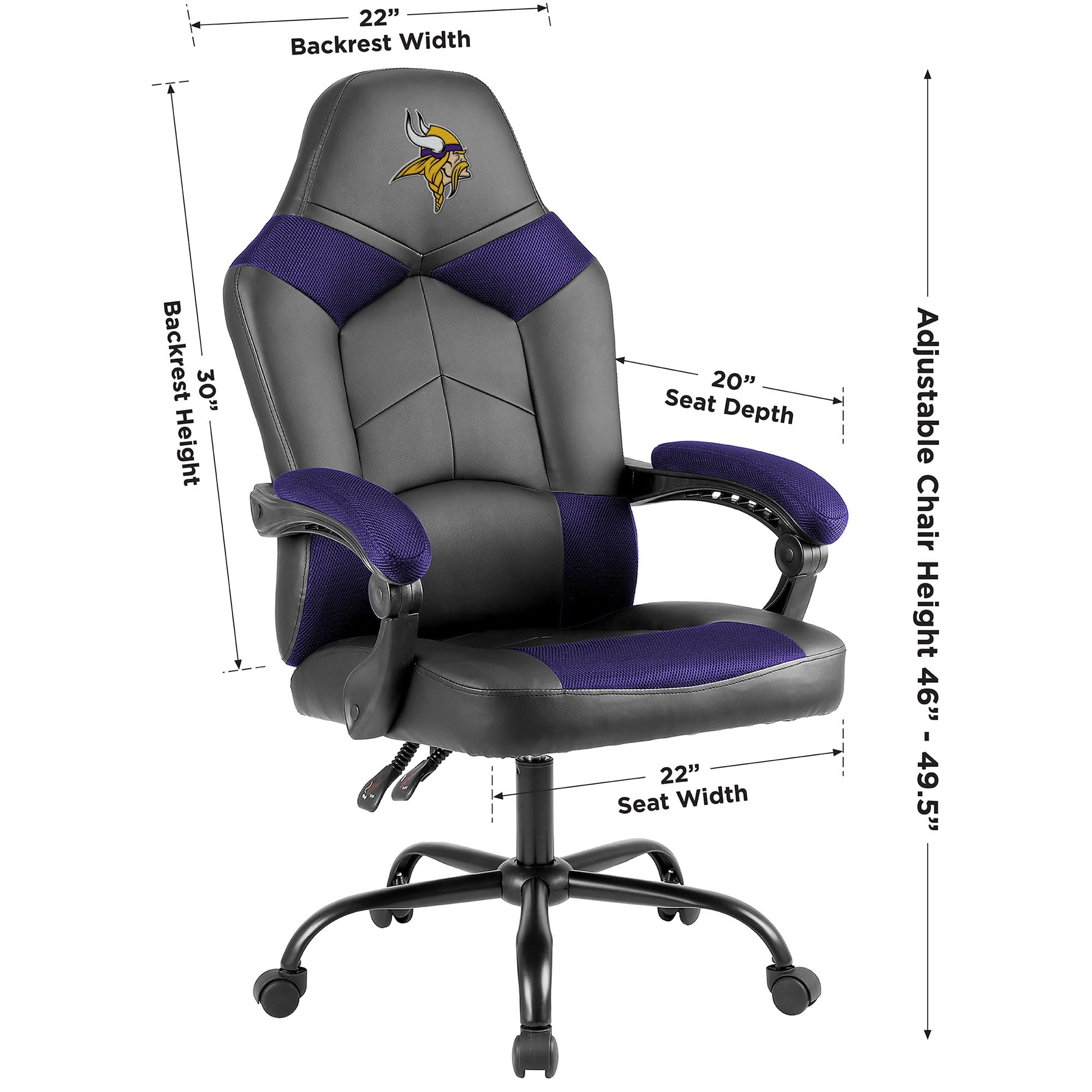NFL Oversized Office Chair - Premium Gaming & Executive Desk Chair with Lumbar Support - Perfect for Sports Fans, Gamers & Home Office Use