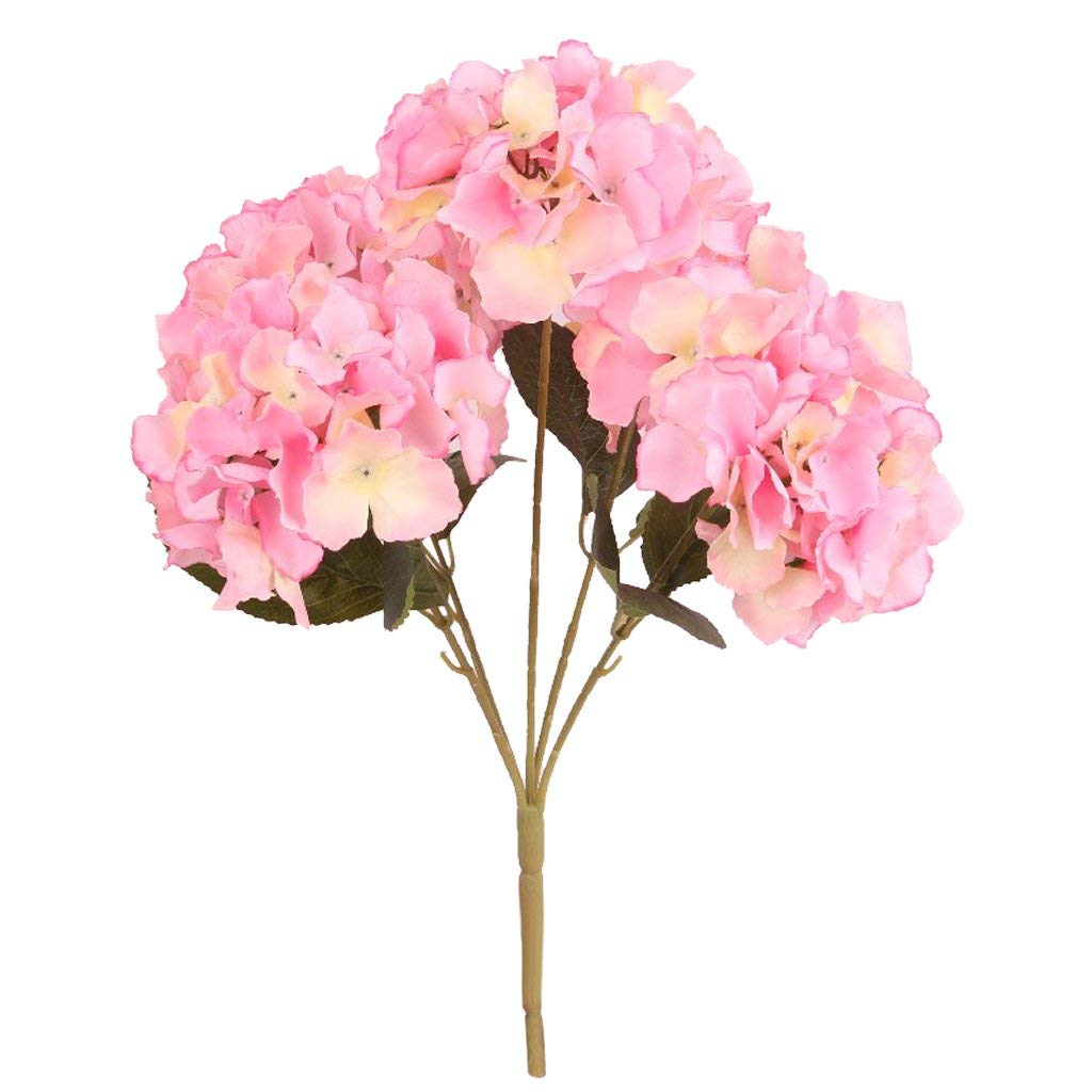 Taotenish Artificial Hydrangea Flowers - Silk Fake Bouquet for Wedding, Party, Home Decor (Light Pink) | Perfect for Centerpieces, Table Arrangements & Event Decorations