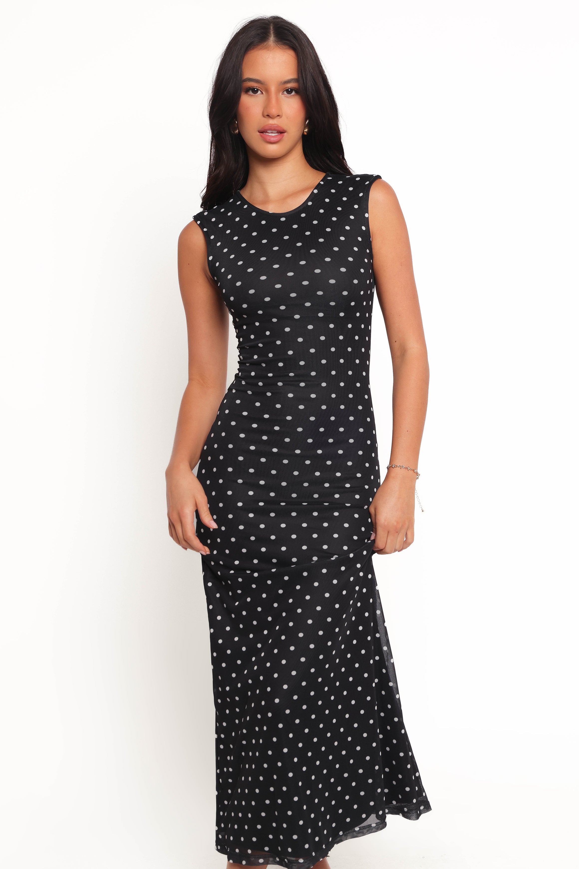 Drea Maxi Dress - Black Polka Dot Summer Dress for Women | Flowy Boho Chic Long Dress | Perfect for Beach, Vacation & Casual Outings