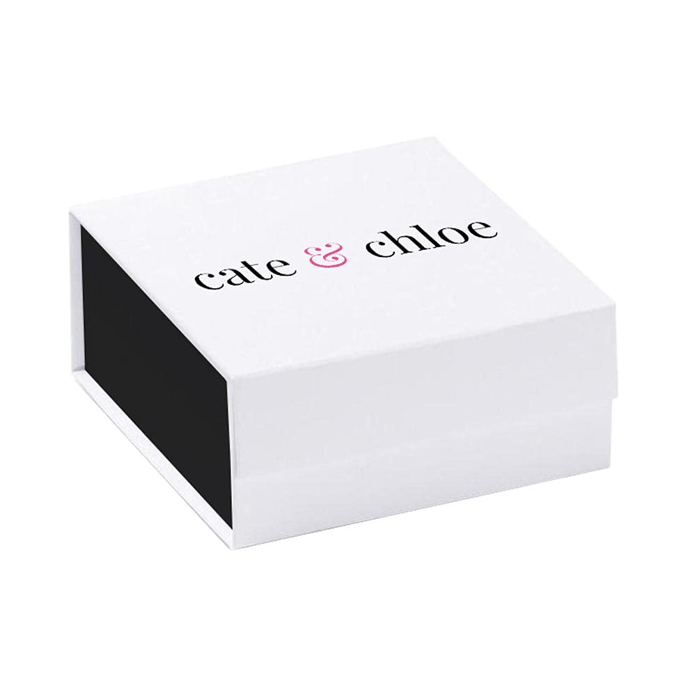 Cate & Chloe 18k Gold Hoop Earrings with Swarovski Crystals - 2 Pairs Luxury Set (Bianca & Grace) - Perfect for Weddings, Parties & Everyday Elegance