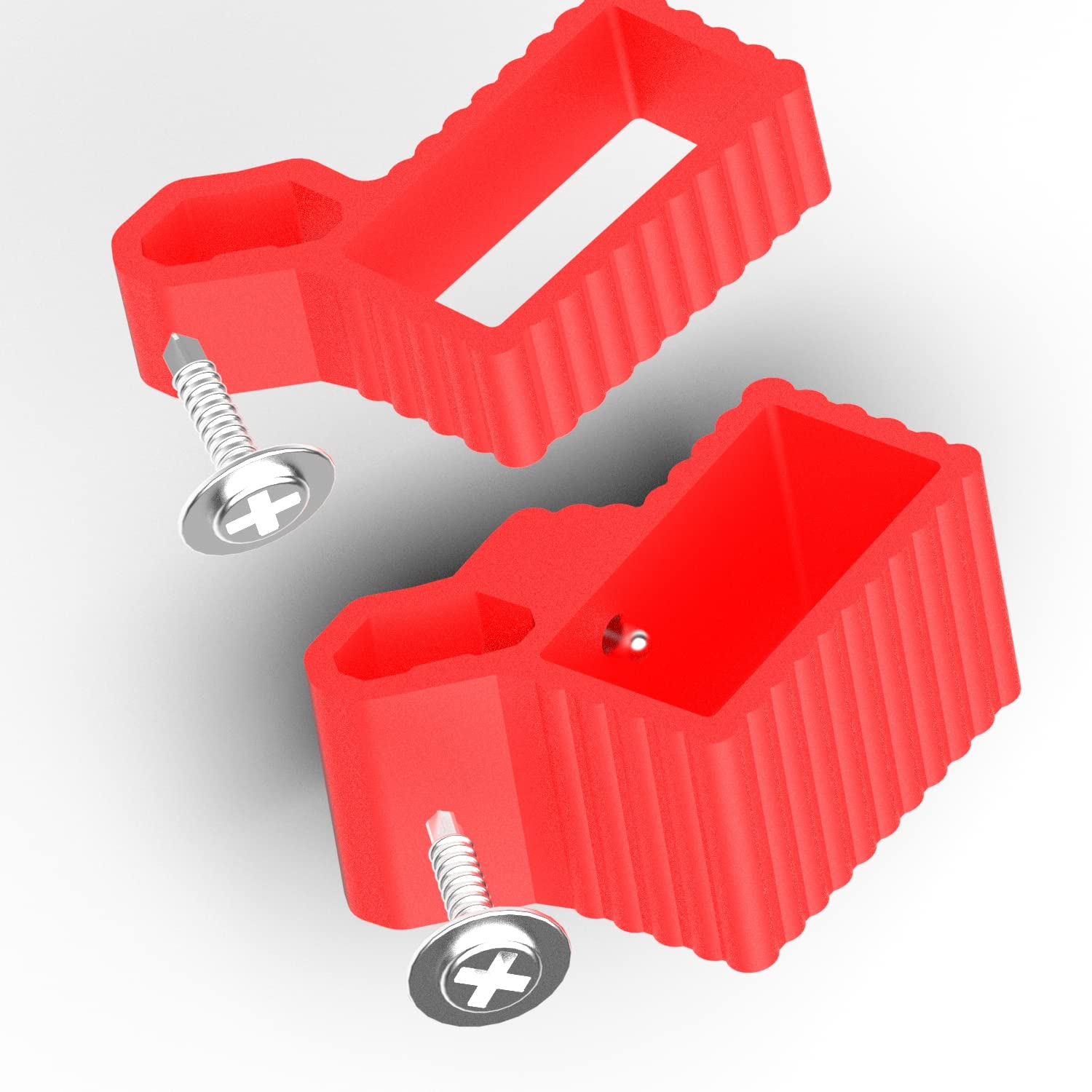 NyVoozy Heavy Duty Level Holder Organizer - 2 Pack Compatible with Milwaukee Packout Tool Box System | Secure Storage for Construction Tools | Perfect for Job Sites & Workshop Organization (Red)