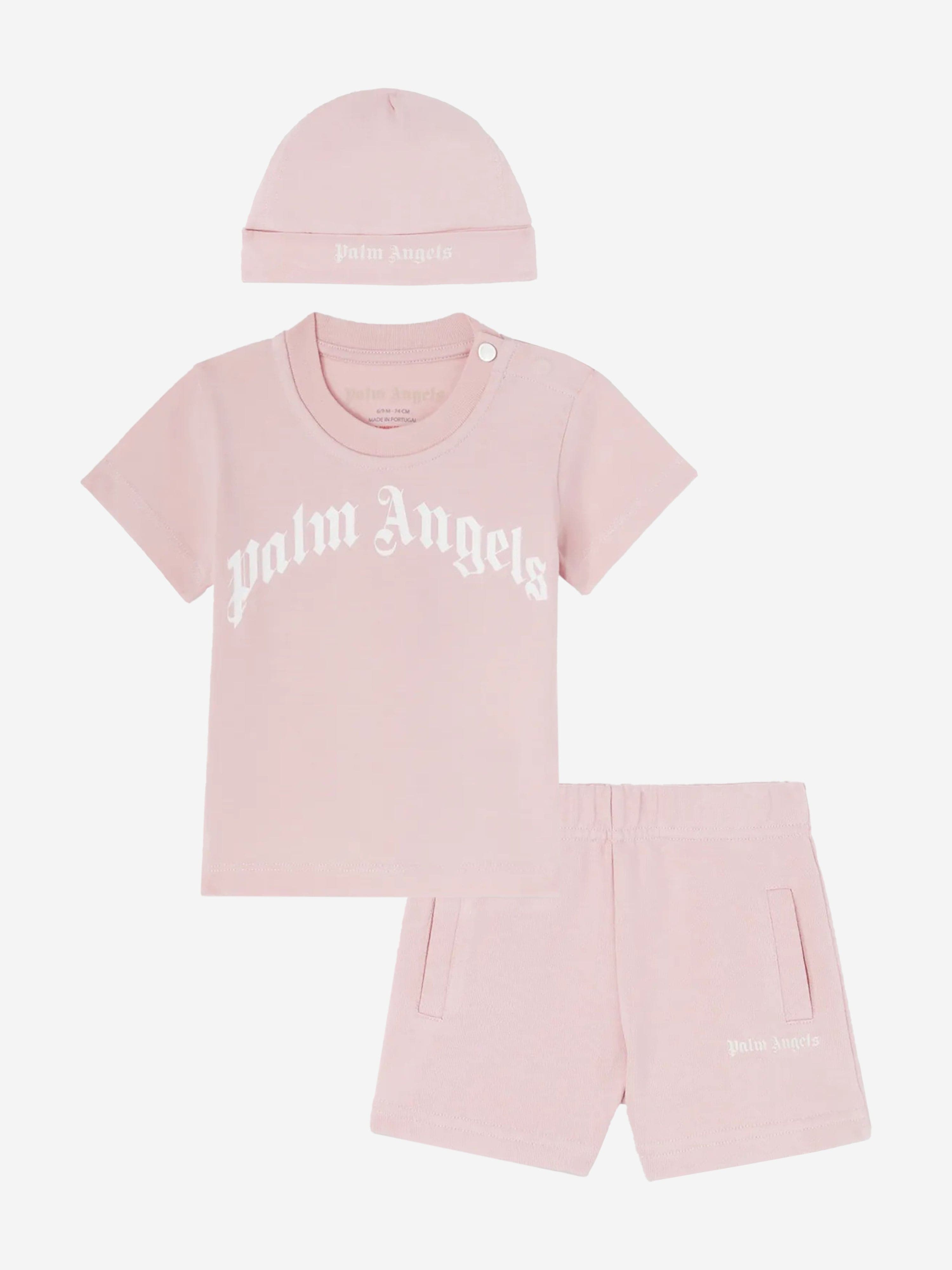 Adorable Baby Girls 3-Piece Short Set Gift - Pink Cotton Outfit for Newborns & Toddlers | Perfect for Birthday Parties, Photo Shoots & Summer Playdates