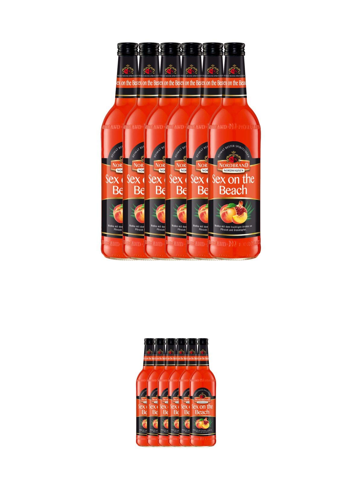 Nordbrand Sex on the Beach Cocktail - 15% Alcohol - 6 Pack (0.7L Each) - Premium Ready-to-Drink Cocktails for Parties, Beach Outings & Summer Gatherings