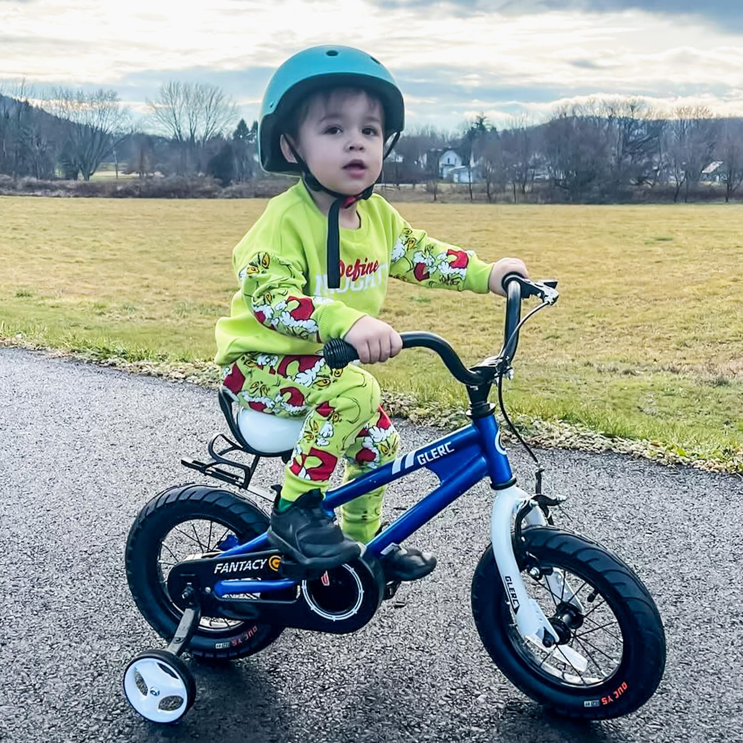 Fantasy 12 14 16 18 20 Inch Kids Bicycle for Boys & Girls Ages 2-14 Years - Adjustable Training Wheels, LED Headlight & Water Bottle Holder - Multiple Colors - Perfect for Neighborhood Rides, Park Adventures & Learning to Bike