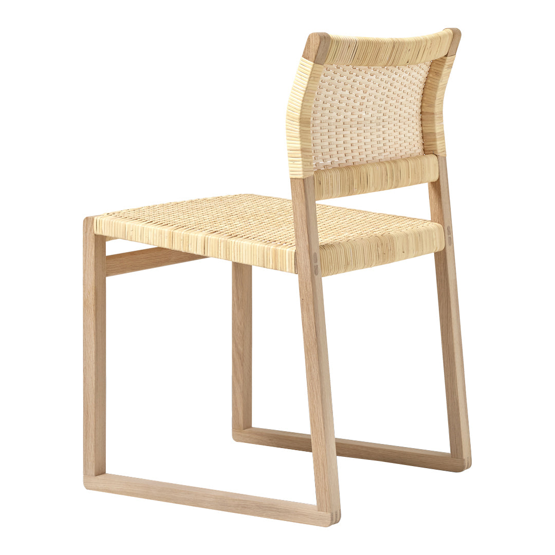 BM61 Natural Cane Wicker Chair - Rattan Accent Chair for Patio, Living Room & Bedroom - Boho Style Indoor Outdoor Seating Furniture