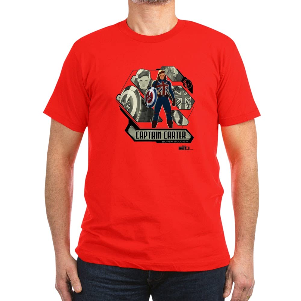 Marvel's What If? Captain America Fitted T-Shirt for Men - Superhero Graphic Tee for Casual Wear, Cosplay & Comic Con