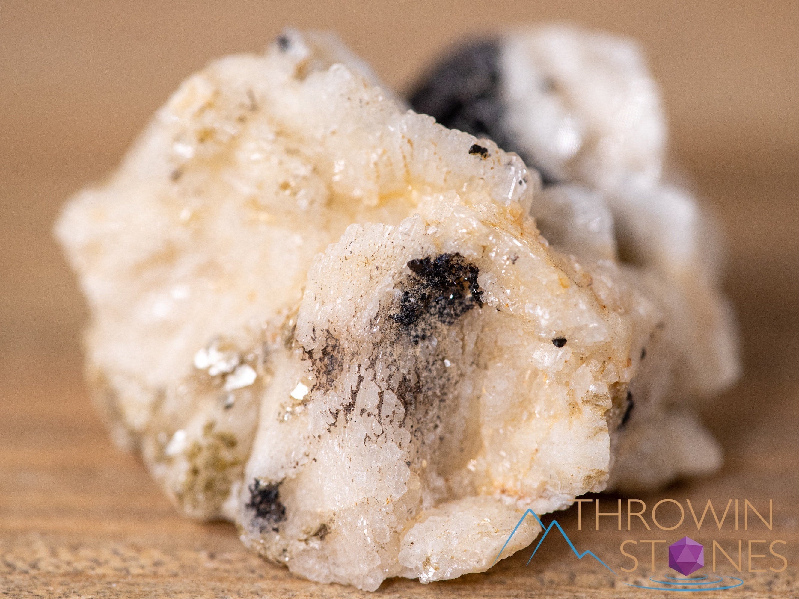 Natural Cassiterite on Albite Raw Crystal Cluster - Unique Mineral Specimen for Home Decor, Housewarming Gift & Healing Stones | Perfect for Meditation, Feng Shui & Crystal Collections