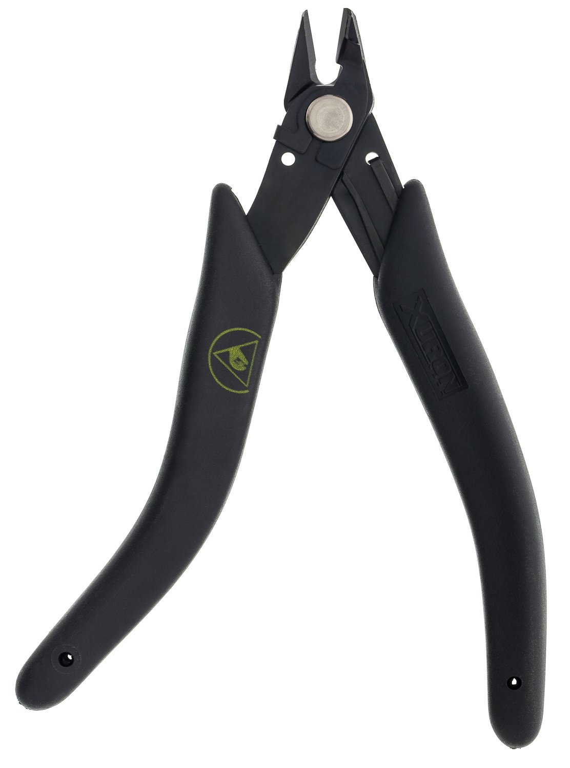 Xuron 8500LASF Bio-Shear Flush Cutter Left Handed - ESD Safe Grips with Lead Retainer for Electronics, Jewelry Making, and Model Building