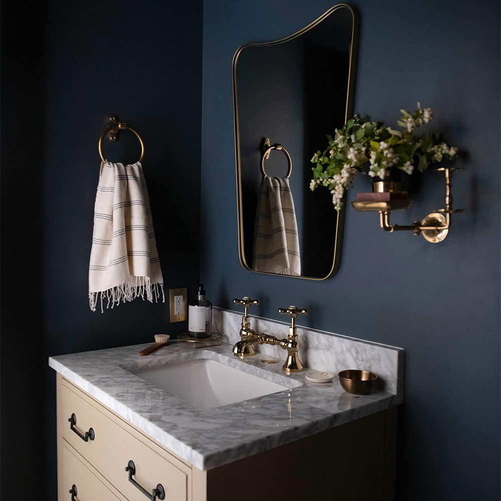 Premium Brass Bathroom Accessory Set - Soap Dispenser, Toothbrush Holder & Tumbler | Elegant Vintage Decor for Modern Bathrooms | Perfect for Guest Bathrooms, Master Suites & Spa Retreats