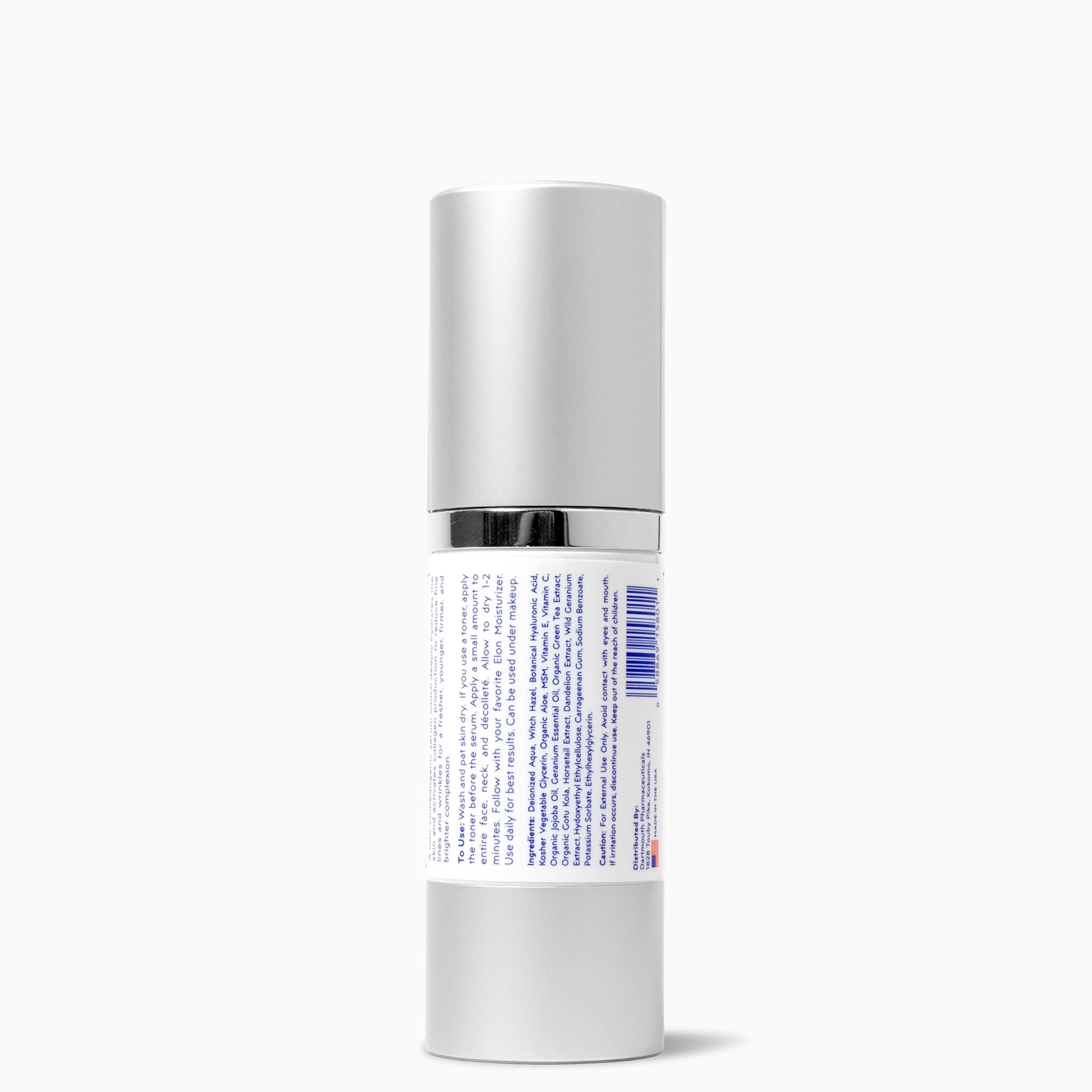 Elon Hyaluronic Acid Serum for Face & Neck - Vitamin C, Hyaluronic Acid, E & Jojoba Oil - Deep Hydration & Collagen Booster - All Skin Types - Perfect for Daily Skincare & Anti-Aging Routine
