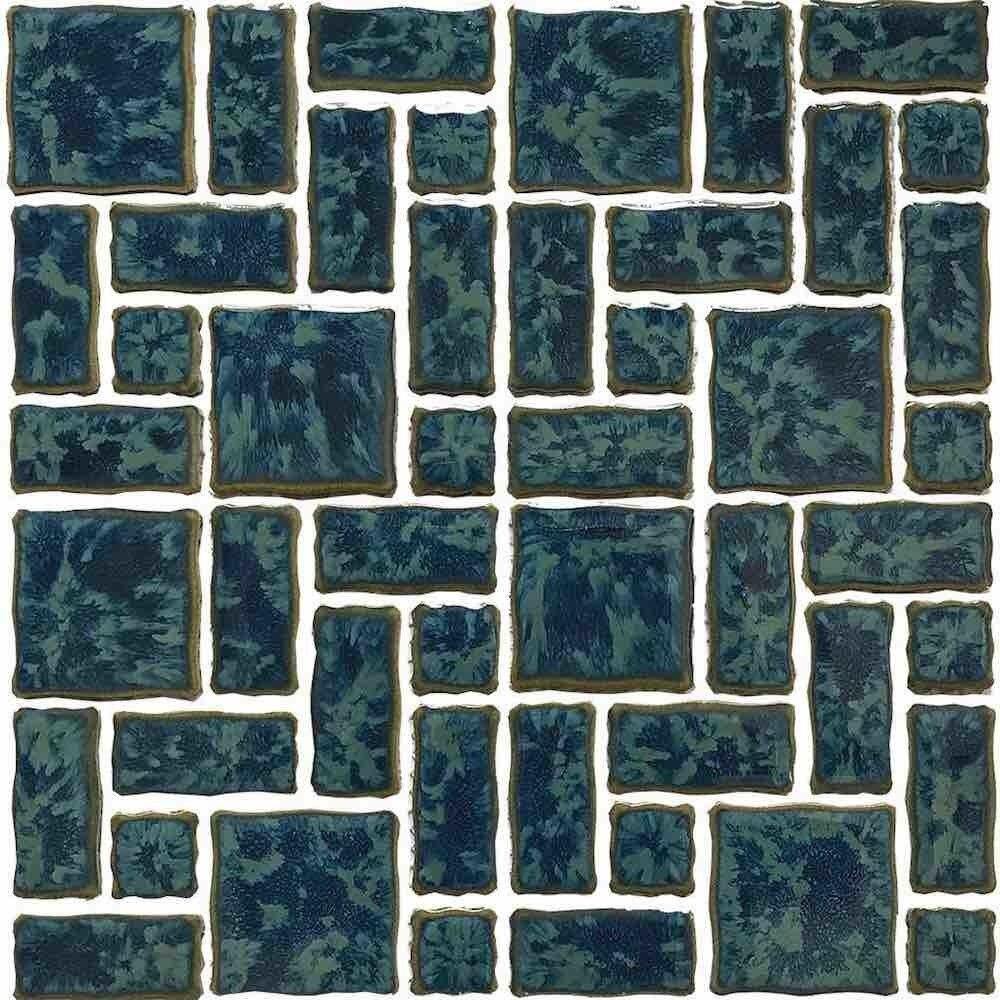 Pool Mosaic Tile - Reflection Lake Turquoise Random Pattern for Swimming Pools, Spas & Backyard Water Features | Waterproof & UV Resistant