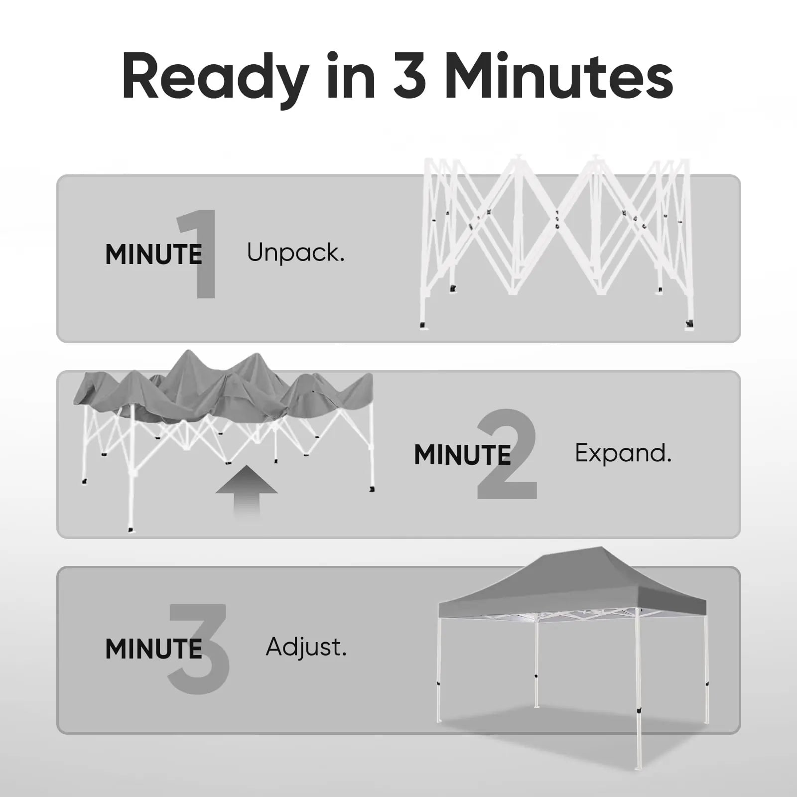Heavy Duty Commercial Pop Up Canopy Tent - Waterproof Instant Shelter for Outdoor Events, Parties, Markets & Camping