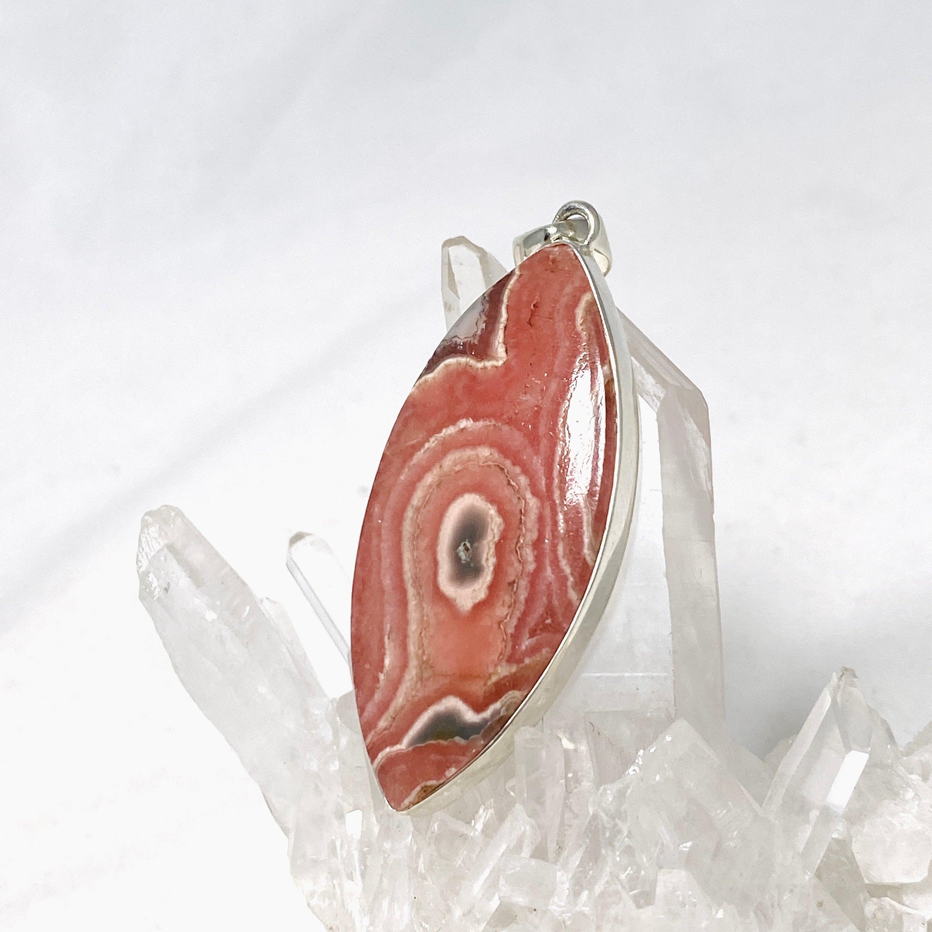 Rhodochrosite Marquise Cut Pendant Necklace KPGJ4330 - Elegant Jewelry for Women, Gift for Her, Perfect for Valentine's Day & Anniversary