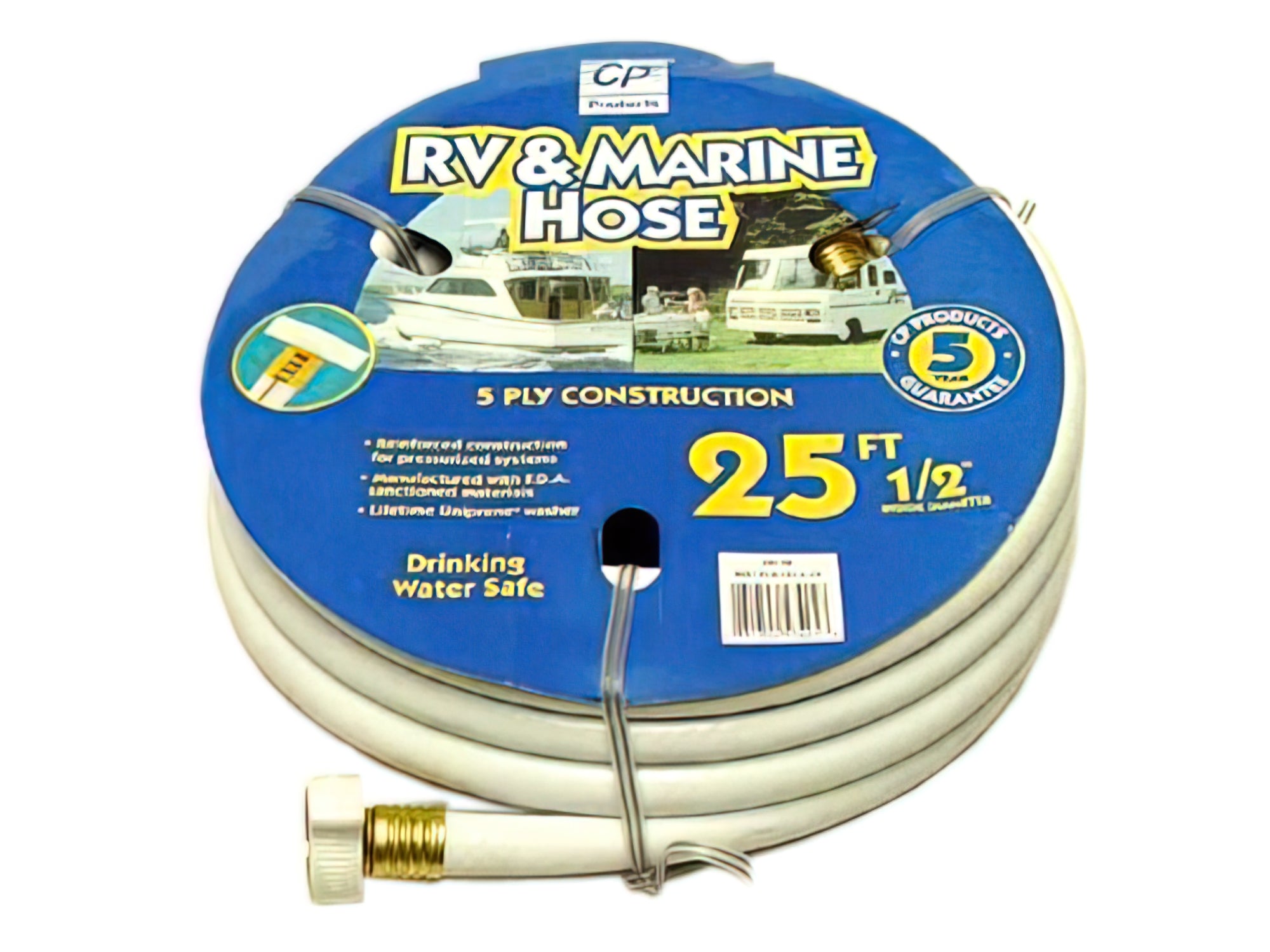 25 ft Camper City RV Water Hookup Hose - Heavy Duty Drinking Water Safe Hose for RV, Camper, and Travel Trailer - Perfect for Camping, Road Trips, and Outdoor Adventures