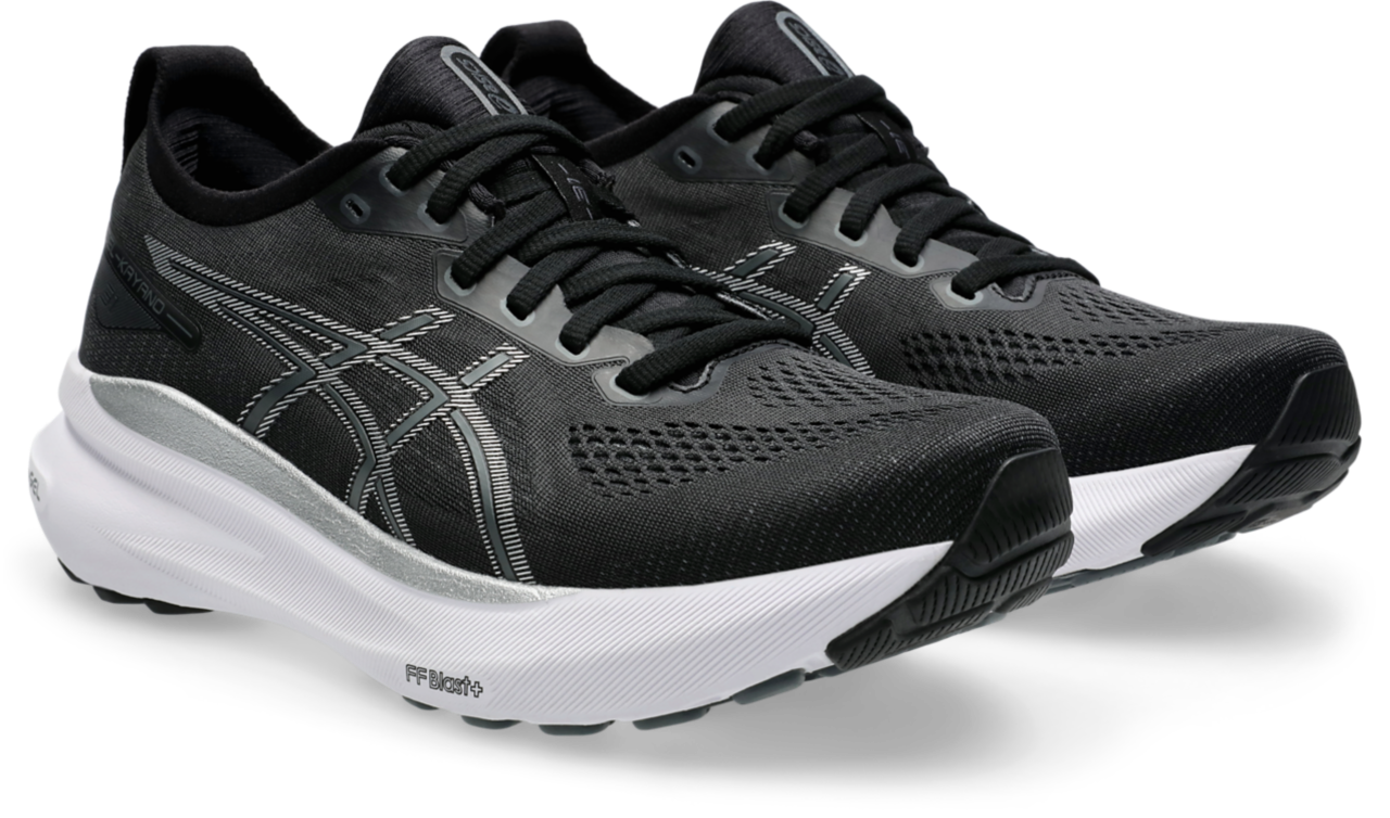 ASICS Women's GEL-Kayano 31 Wide Running Shoes - Black/Pure Silver - Stability & Cushion for Road Running, Jogging, Gym Workouts