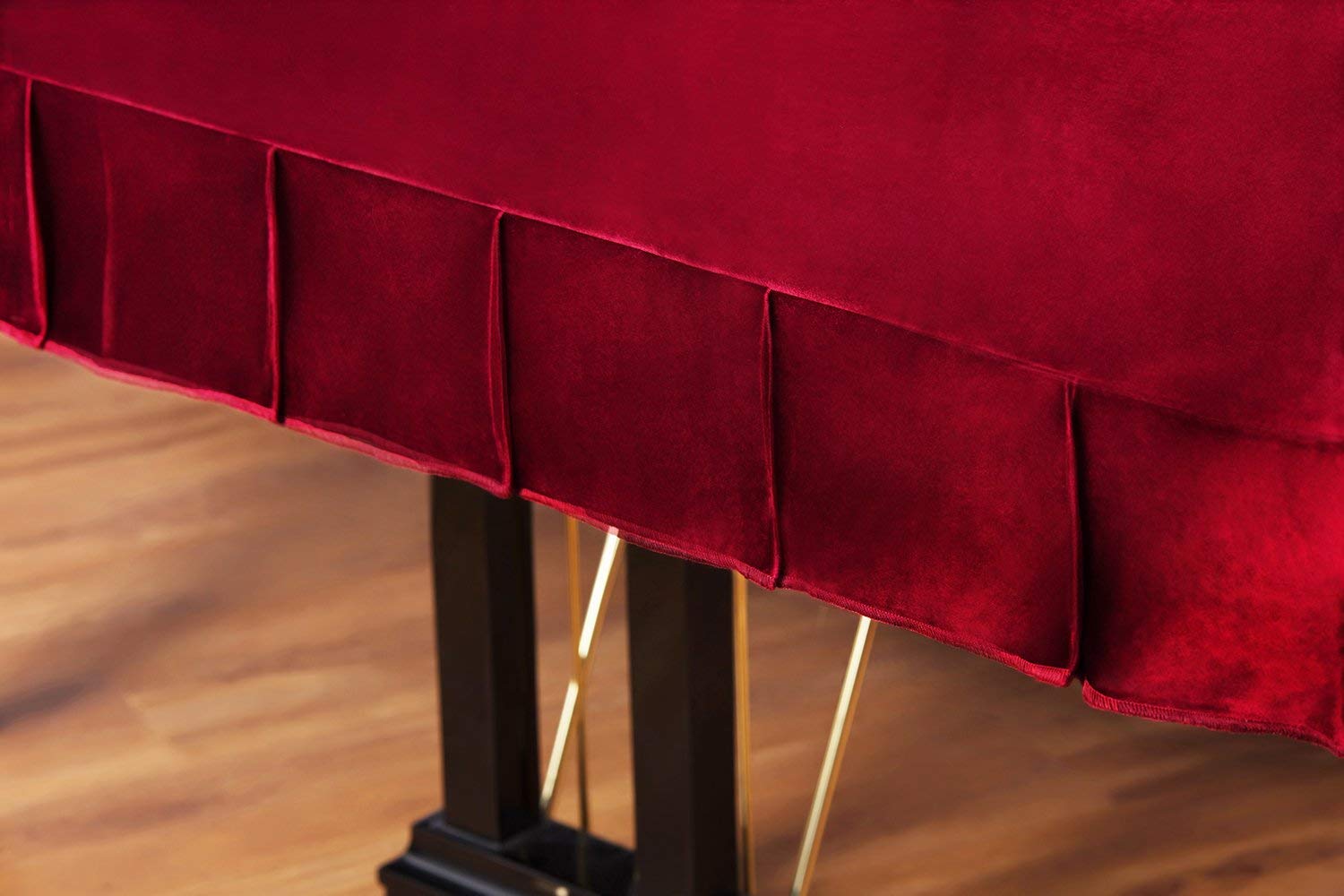 Yamaha GB1K Grand Piano Cover for Baby Grand or 5-Foot Pianos - Velvet Fabric, Classic Wine Color | Perfect for Home, Church & Concert Hall Protection