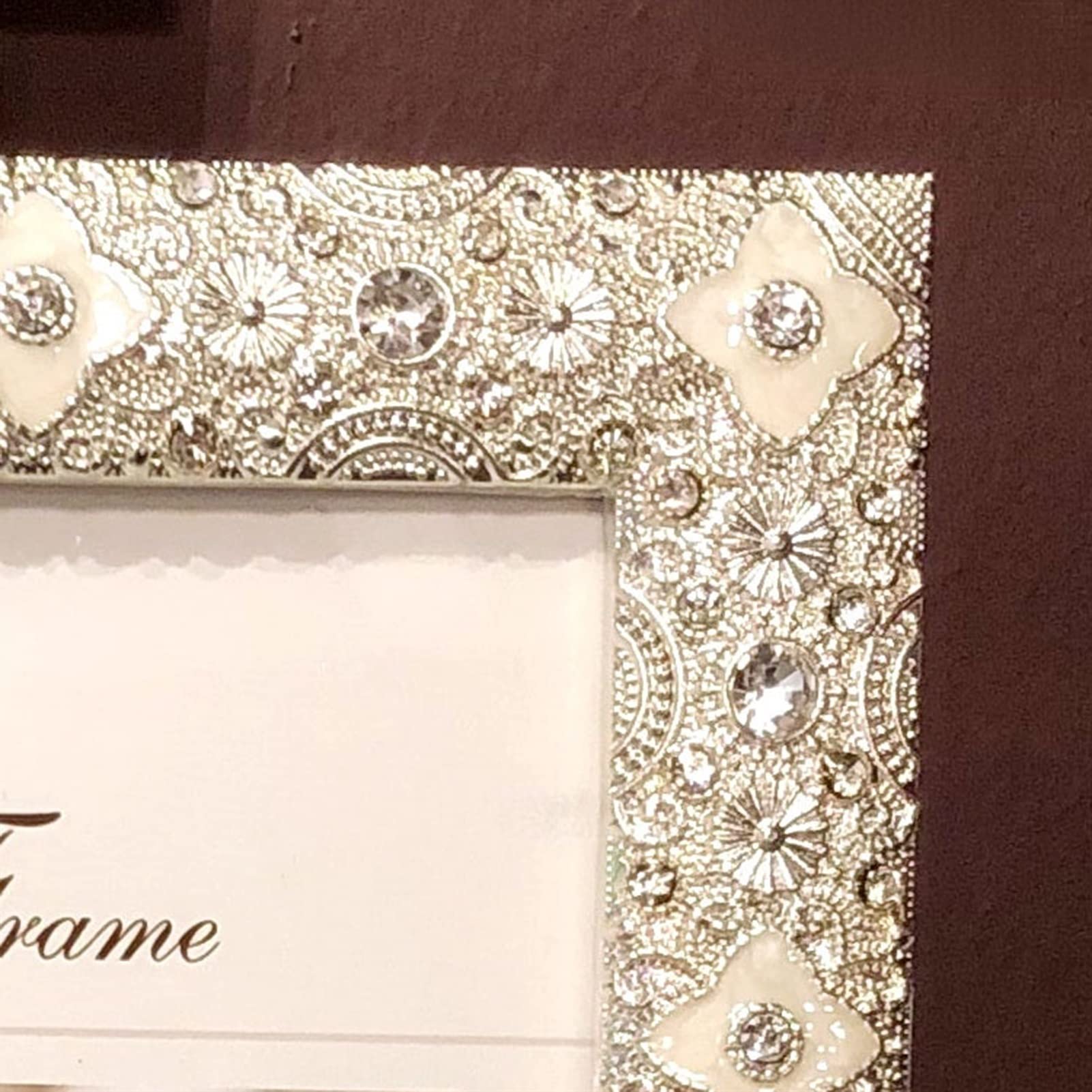 Elegant Silver Metal Photo Frame with Embossed Flowers - Perfect for Wedding Couples, Desktop Display & Wall Hanging Home Decor | Ideal for Anniversaries, Gifts & Living Room Decorations