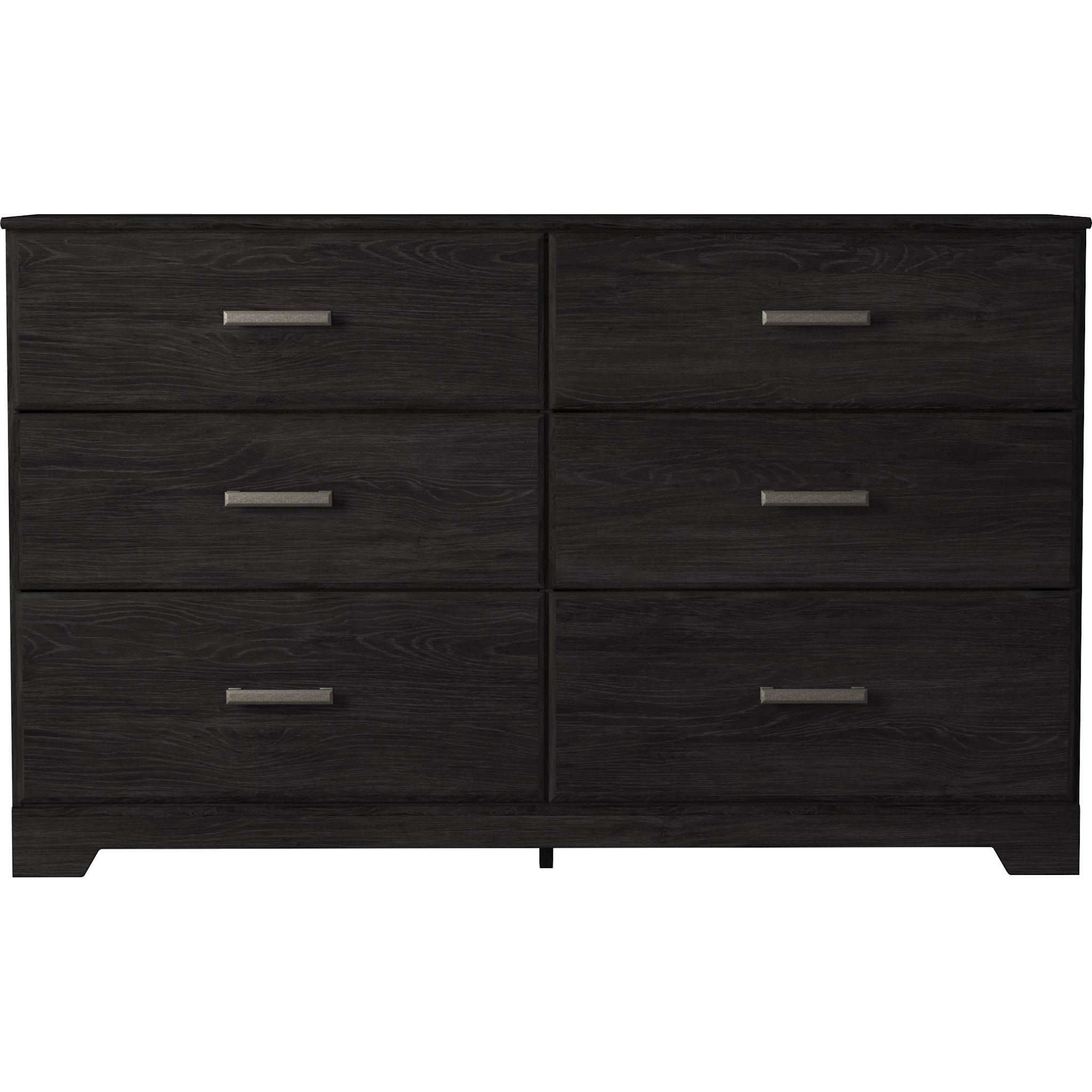 Belachime 6-Drawer Dresser - Black Wooden Chest of Drawers for Bedroom & Closet Storage Organization