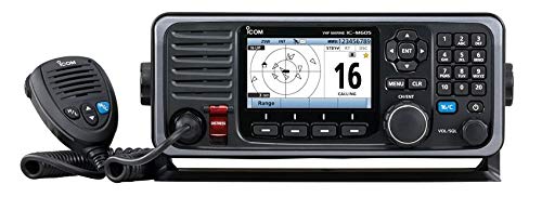 ICOM IC-M605E Fixed Marine VHF Radio with FM, DSC, GPS & AIS Receiver - Waterproof Boat Communication for Sailing, Fishing & Emergency Scenarios