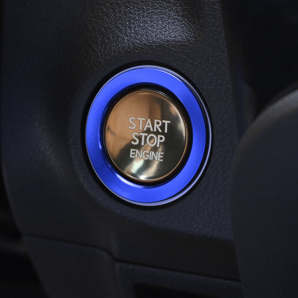 3-Piece Blue AC Turn Knobs & Engine Push Start Button Cover Trim Kit - Compatible with 2021-2024 Toyota Camry - Interior Styling Upgrade for Car Enthusiasts