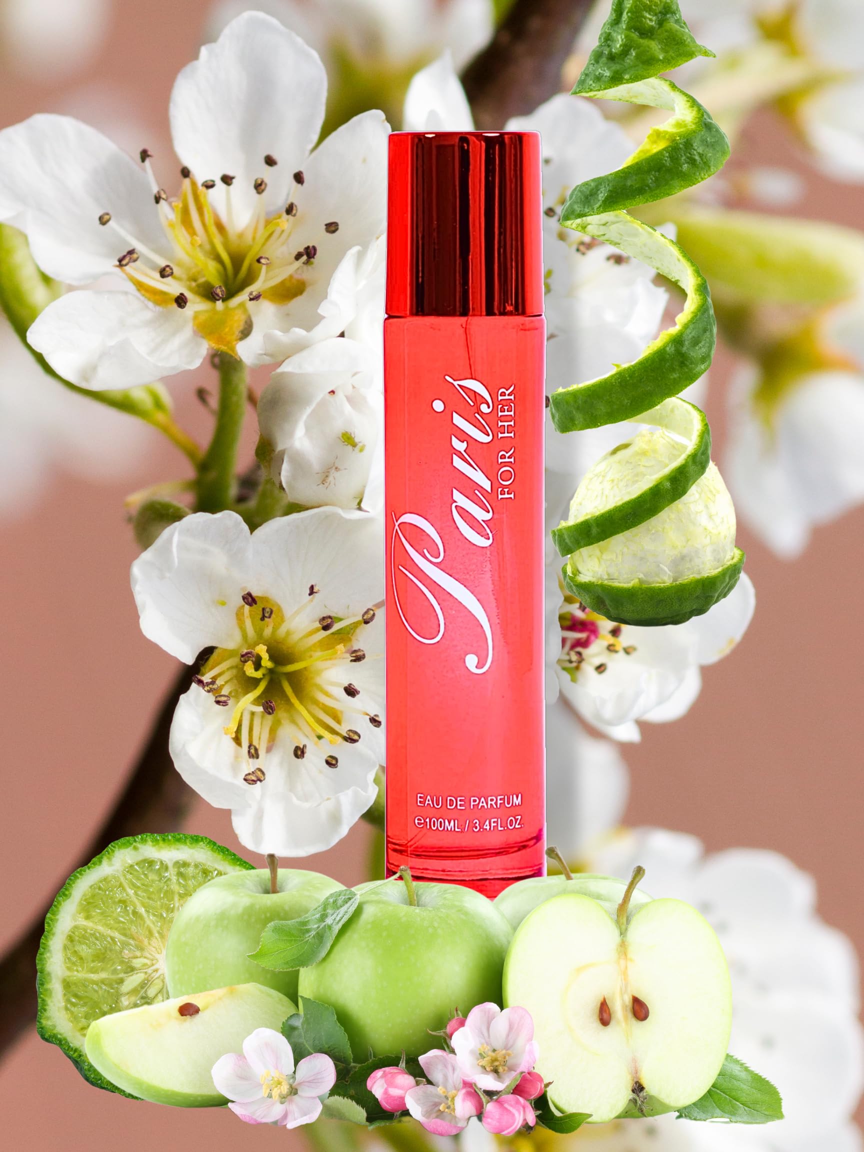 Paris for Her Eau de Parfum 3.4oz - Floral Chypre Fragrance for Women | Evening & Date Night